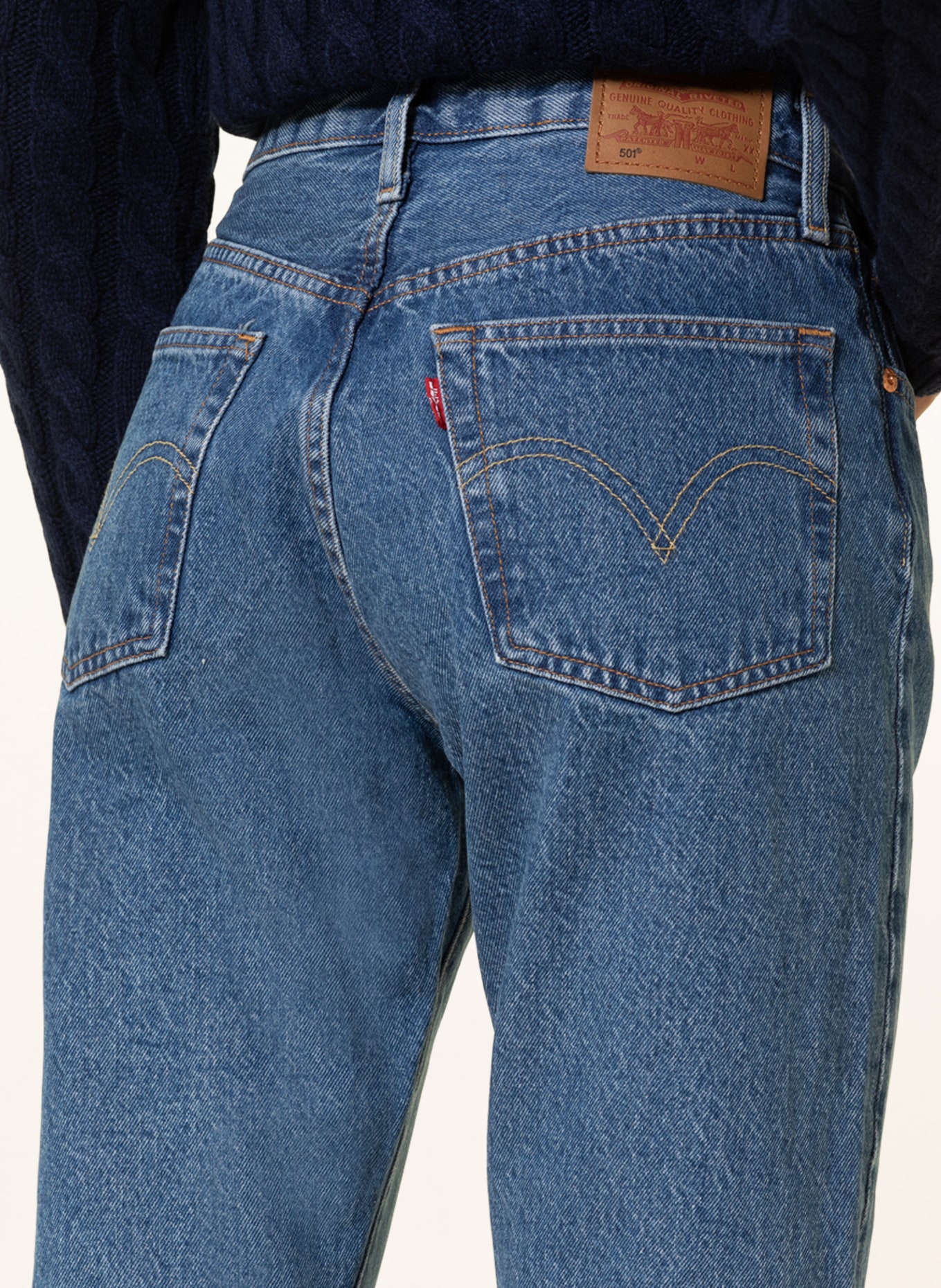 Levi's® Straight Jeans 501, Farbe: 38 Med Indigo - Flat Finish (Bild 5)