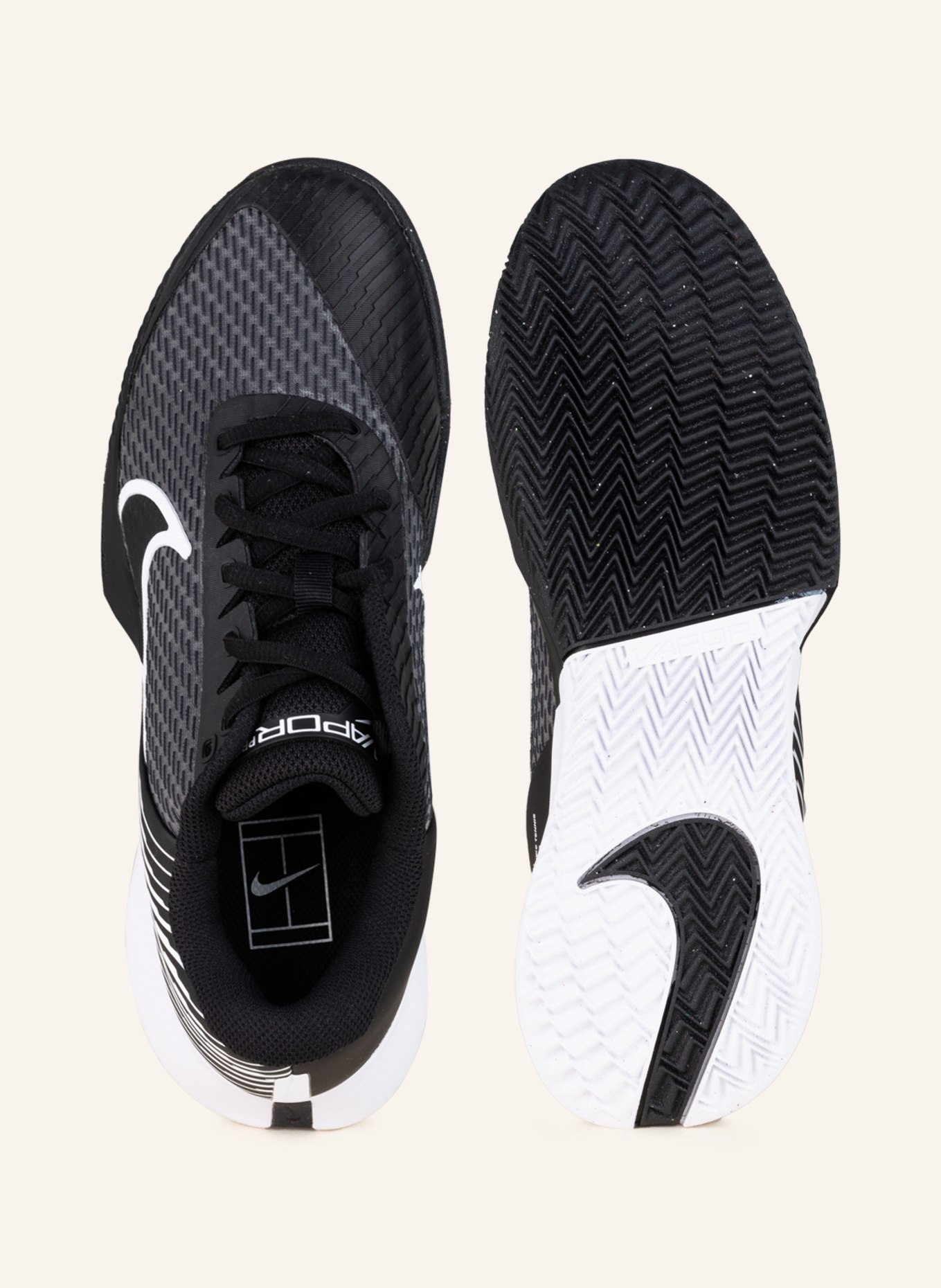 Nike Tennisschuhe COURT AIR ZOOM VAPOR PRO 2, Farbe: SCHWARZ/ GRAU/ WEISS (Bild 5)
