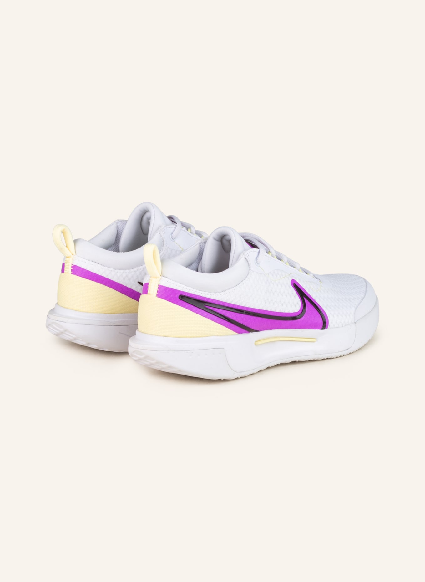 Nike Tennis shoes AIR ZOOM COURT PRO, Color: WHITE/ PURPLE/ LIGHT YELLOW (Image 2)