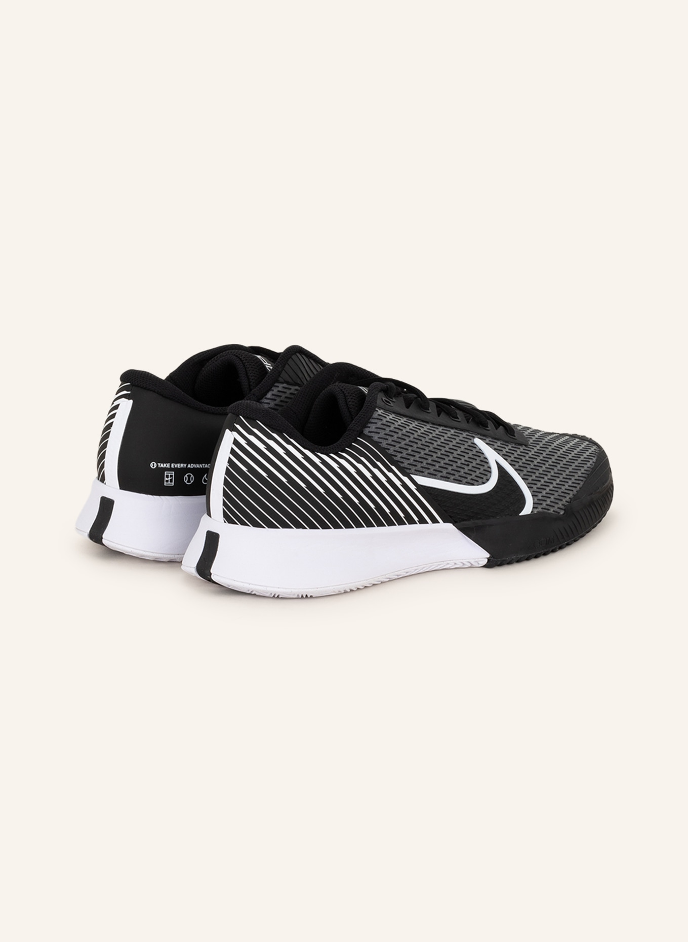 Nike Tennis shoes COURT AIR ZOOM VAPOR PRO 2, Color: BLACK/ GRAY/ WHITE (Image 2)
