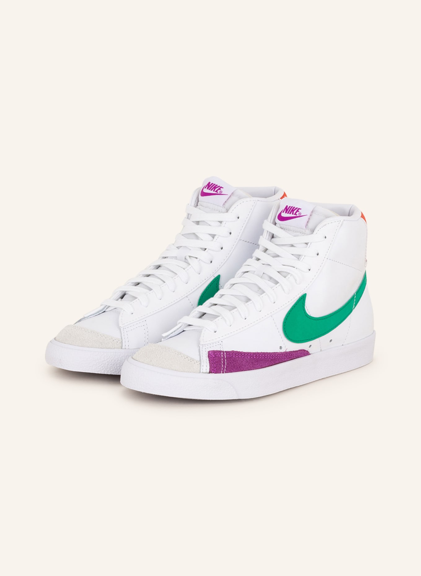 Nike High-top sneakers BLAZER MID '77 VINTAGE, Color: WHITE/ DARK PURPLE/ GREEN (Image 1)