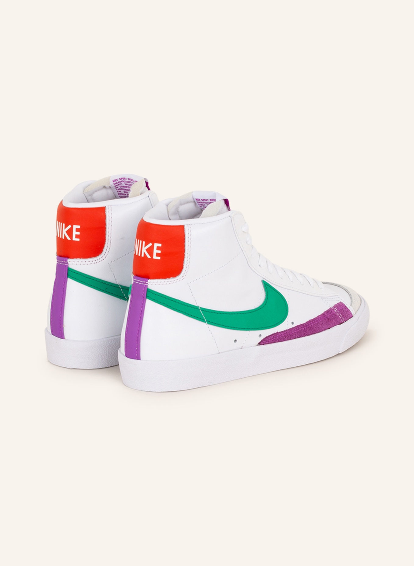 Nike High-top sneakers BLAZER MID '77 VINTAGE, Color: WHITE/ DARK PURPLE/ GREEN (Image 2)