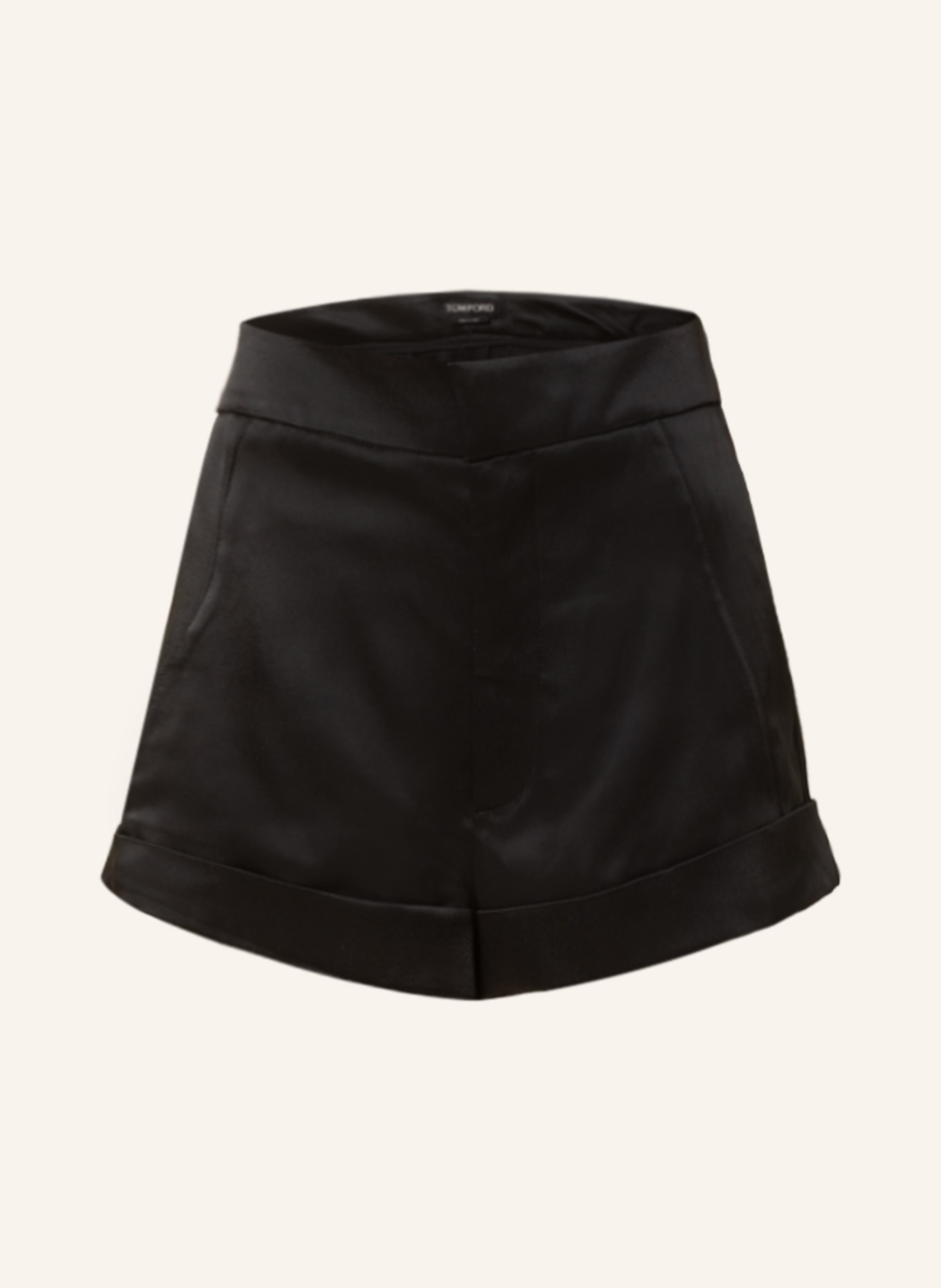 TOM FORD Satin shorts, Color: BLACK (Image 1)