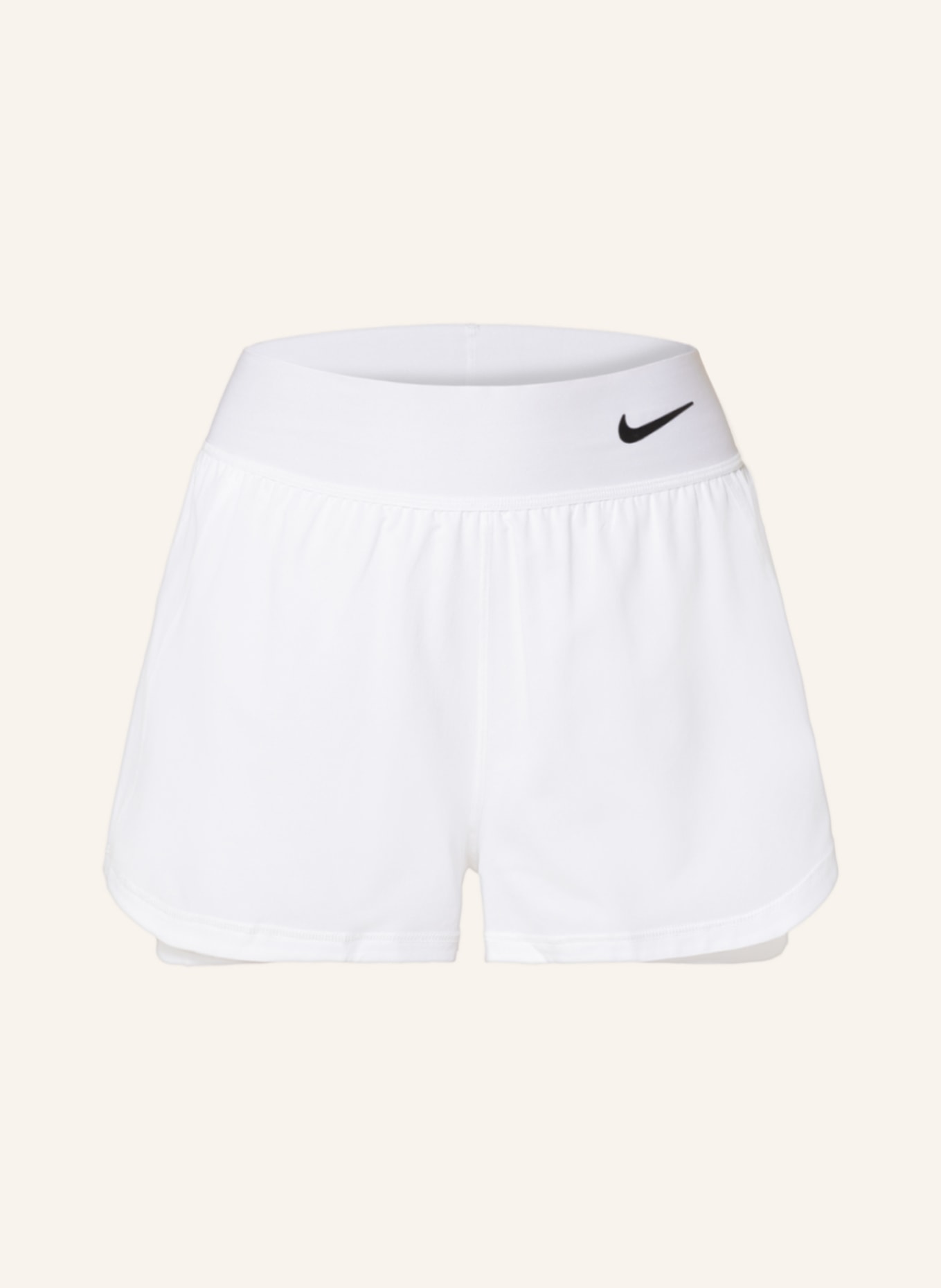 Nike Szorty tenisowe 2 w 1 COURT DRI-FIT ADVANTAGE, Kolor: BIAŁY (Obrazek 1)