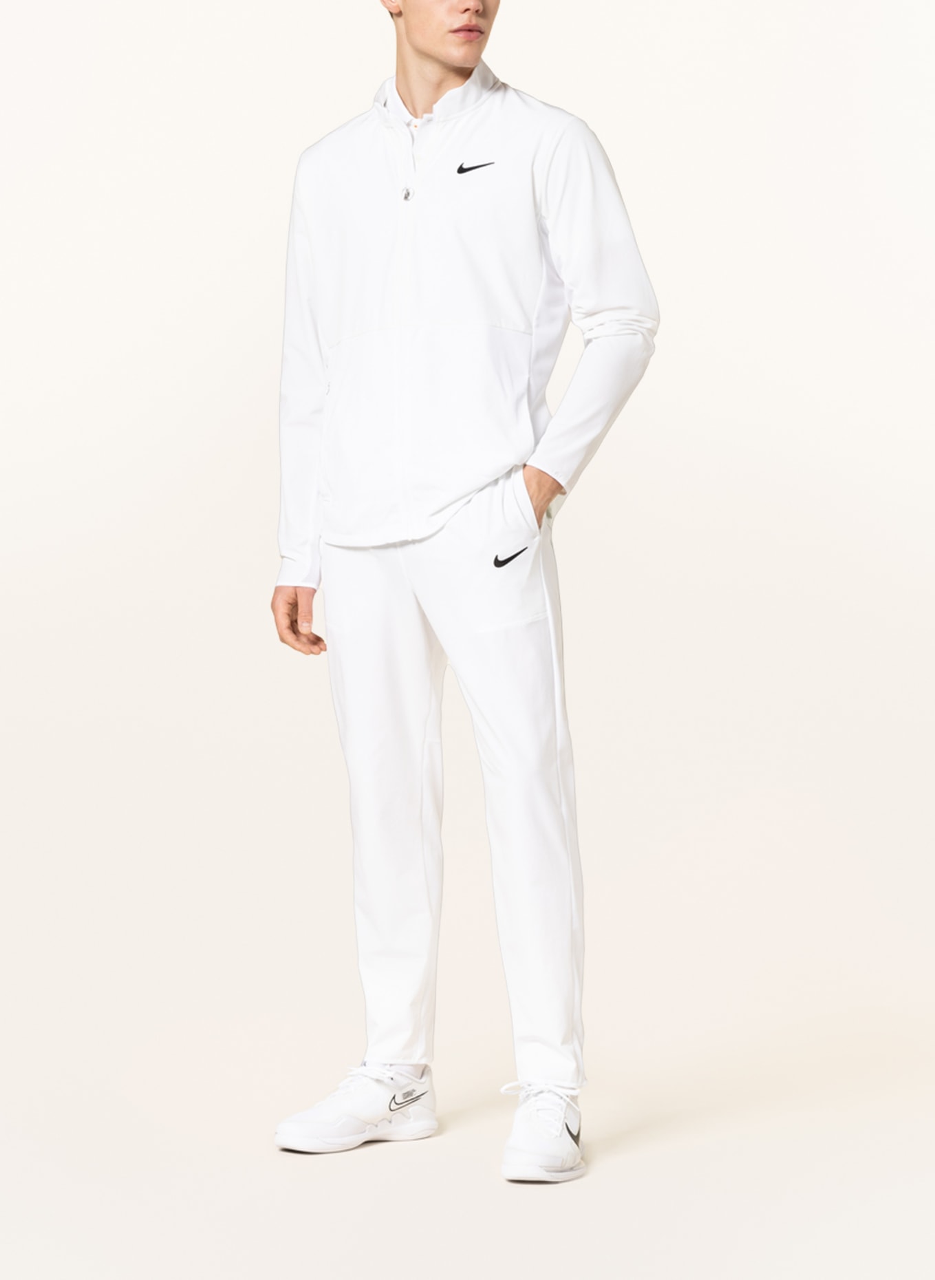 Nike Tennis jacket COURT ADVANTAGE with mesh, Color: WHITE (Image 2)