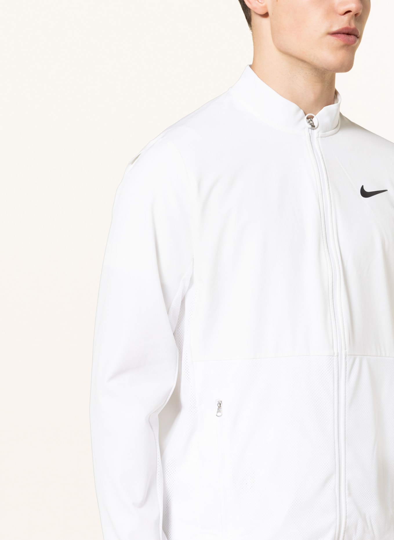 Nike Tennisjacke COURT ADVANTAGE mit Mesh, Farbe: WEISS (Bild 4)