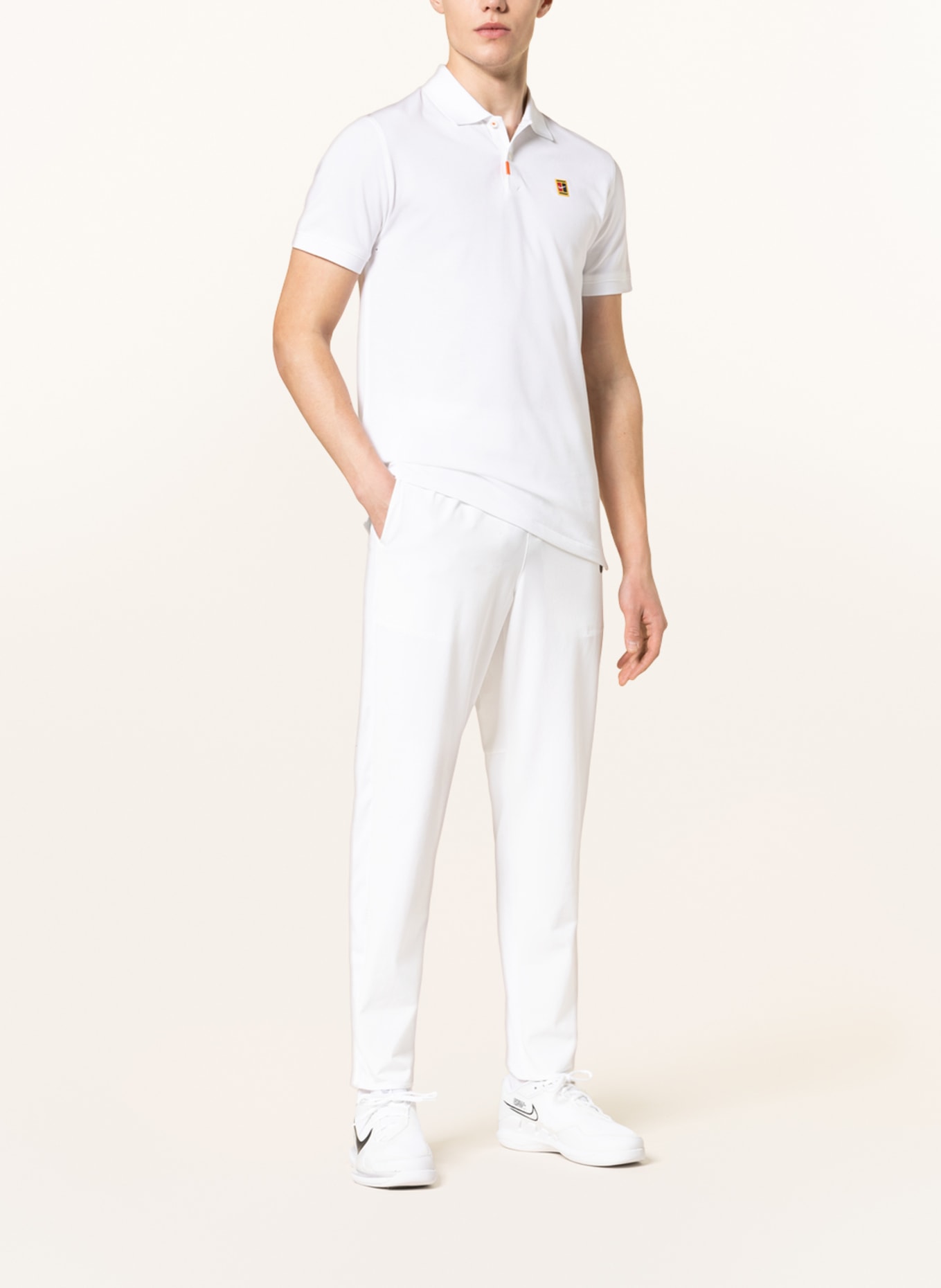 Nike Tennis pants COURT ATVANTAGE with mesh, Color: WHITE/ BLACK (Image 2)