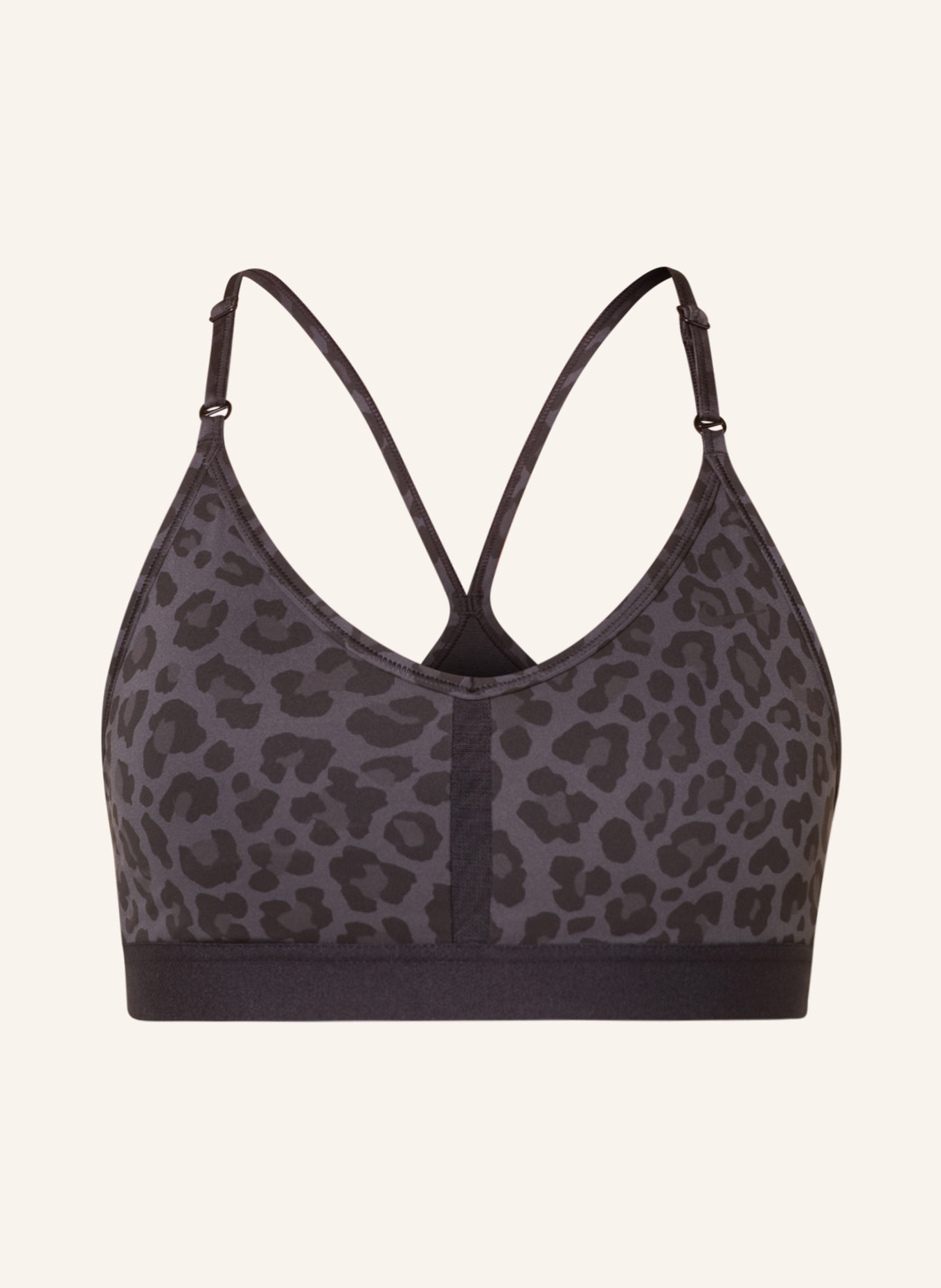 Nike Sports bra INDY with mesh, Color: BLACK/ DARK GRAY (Image 1)