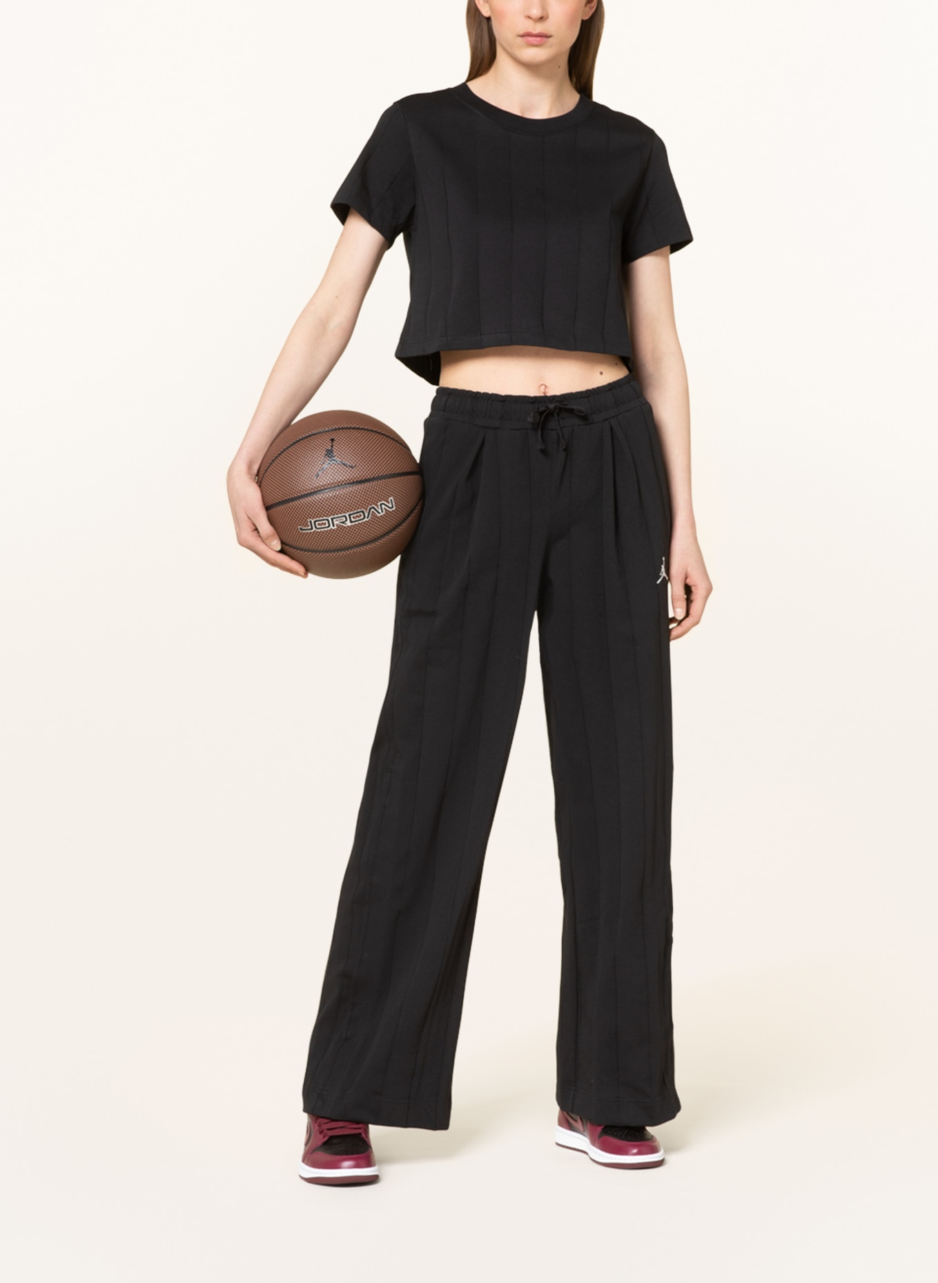 JORDAN Krótka koszulka JORDAN FLIGHT: CZARNY