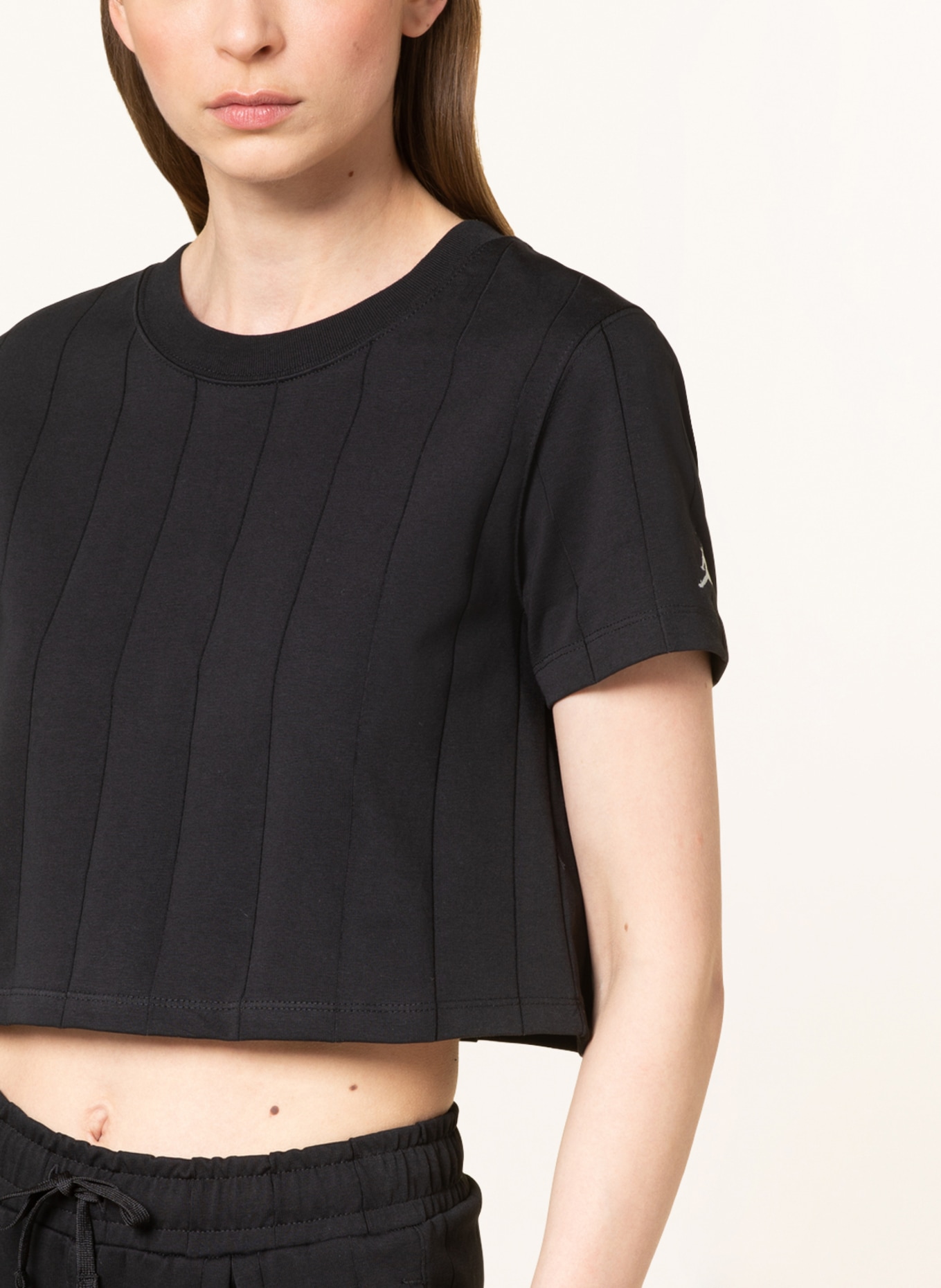 JORDAN Krótka koszulka JORDAN FLIGHT: CZARNY