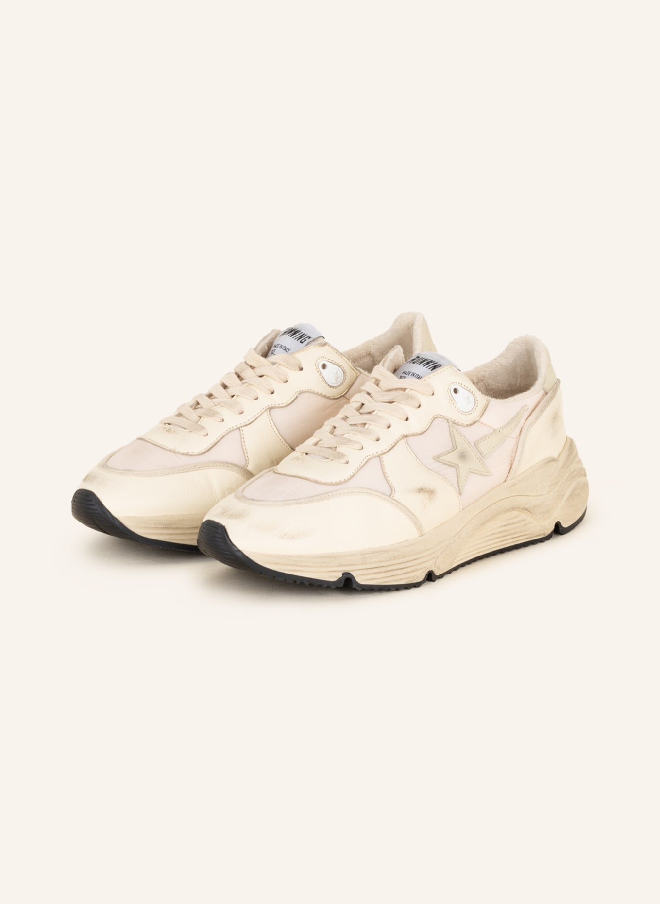 GOLDEN GOOSE Sneakers RUNNING SOLE, Color: WHITE/ LIGHT PINK (Image 1)