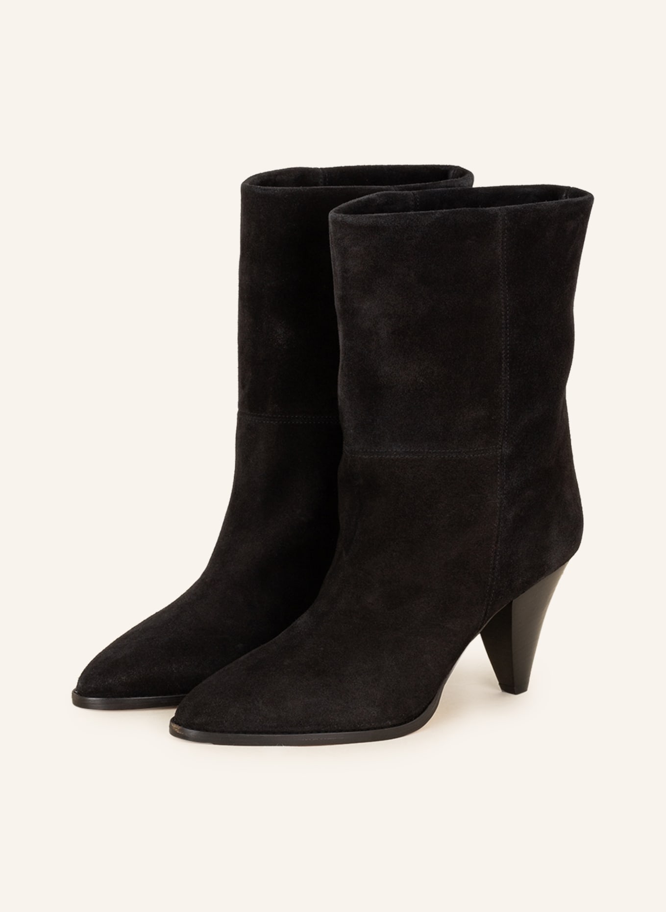 ISABEL MARANT Ankle boots SUEDE SLOUCHY, Color: BLACK (Image 1)