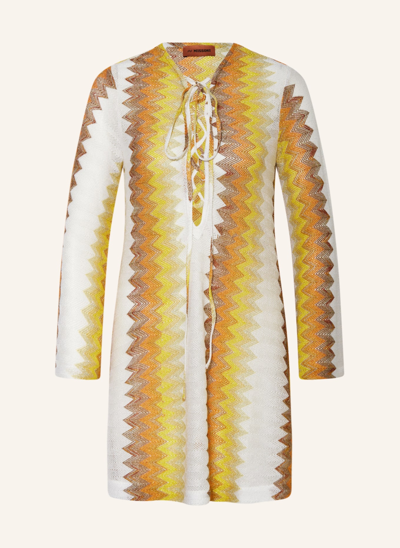 MISSONI Beach dress with glitter thread, Color: WHITE/ YELLOW/ ORANGE (Image 1)