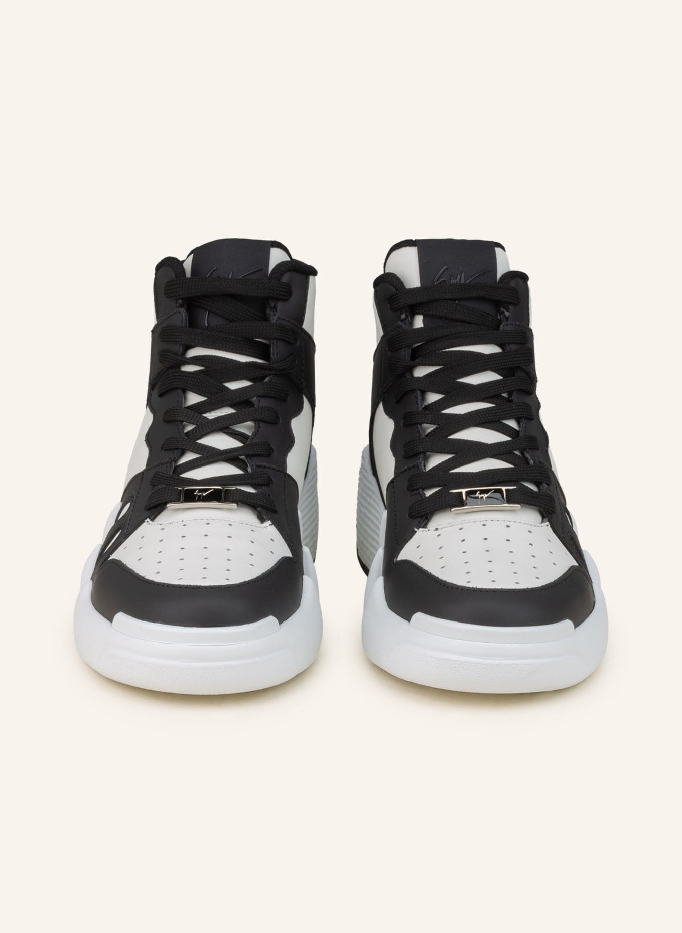 GIUSEPPE ZANOTTI DESIGN High-top sneakers, Color: BLACK/ WHITE (Image 3)