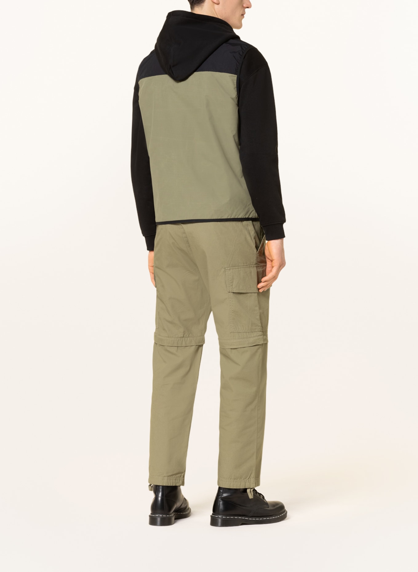 NAPAPIJRI Utility-Weste CHINCHIPE: OLIV / SCHWARZ / ORANGE