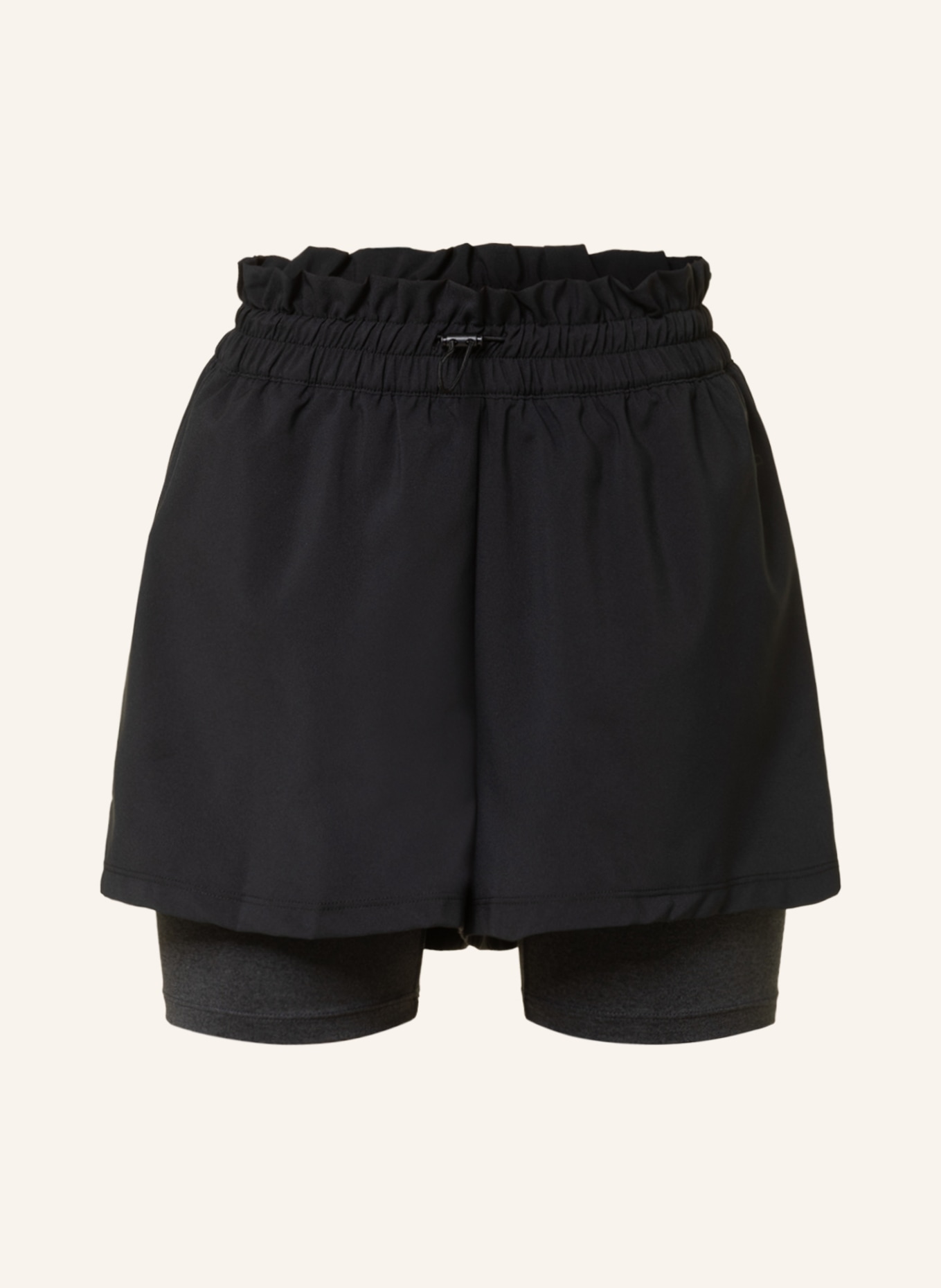 odlo 2-in-1 running shorts ACTIVE 654, Color: BLACK (Image 1)