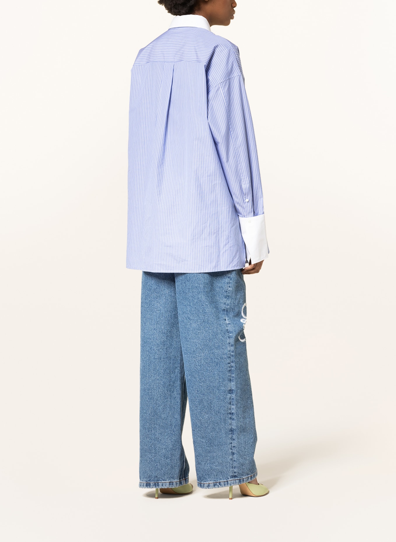 LOEWE Oversized-Hemdbluse, Farbe: BLAU/ WEISS (Bild 3)