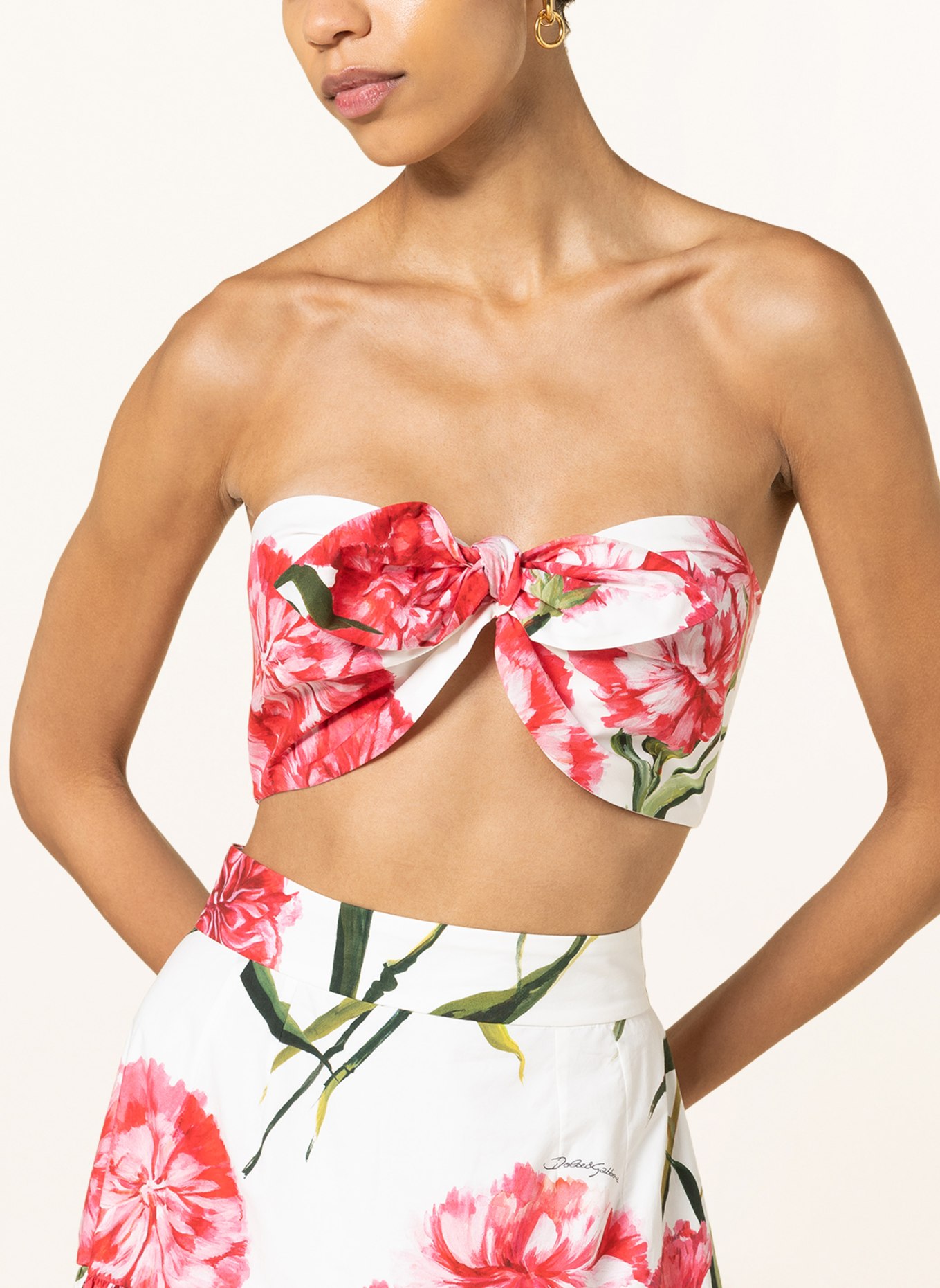 DOLCE & GABBANA Cropped top, Color: WHITE/ RED/ GREEN (Image 4)