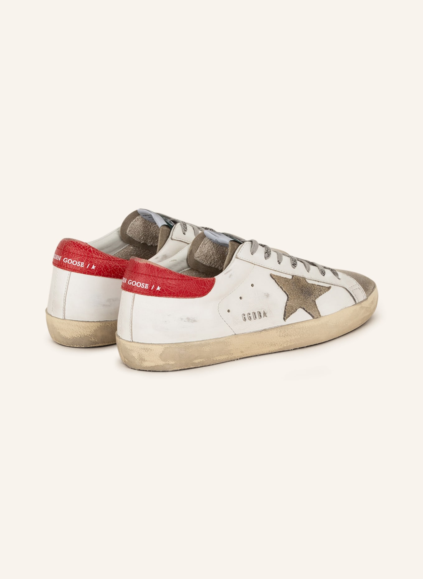 GOLDEN GOOSE Sneakers SUPER-STAR, Color: WHITE/ LIGHT GRAY/ RED (Image 2)