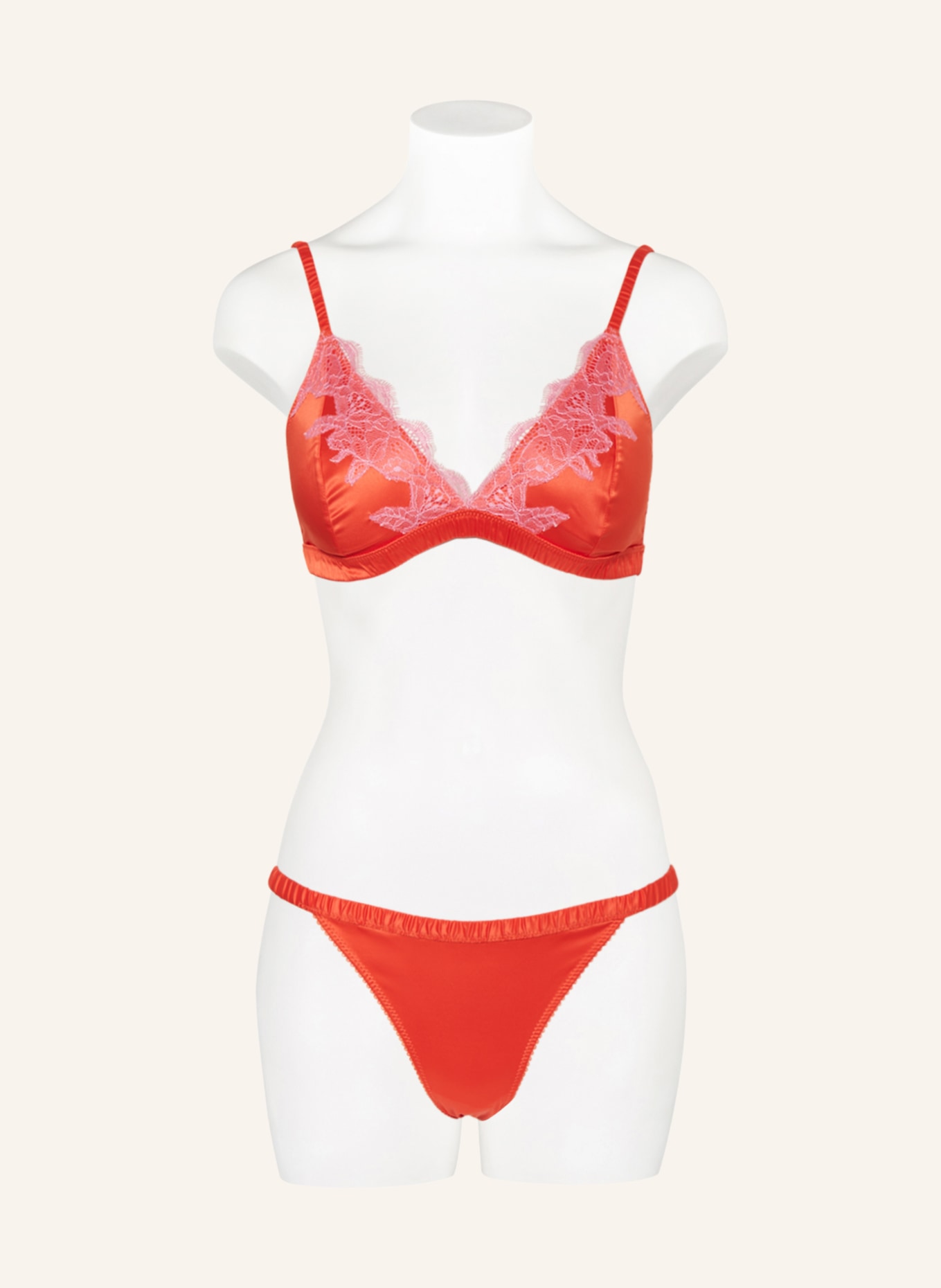 LOVE Stories Triangle bra BOWIE, Color: RED/ PINK (Image 2)