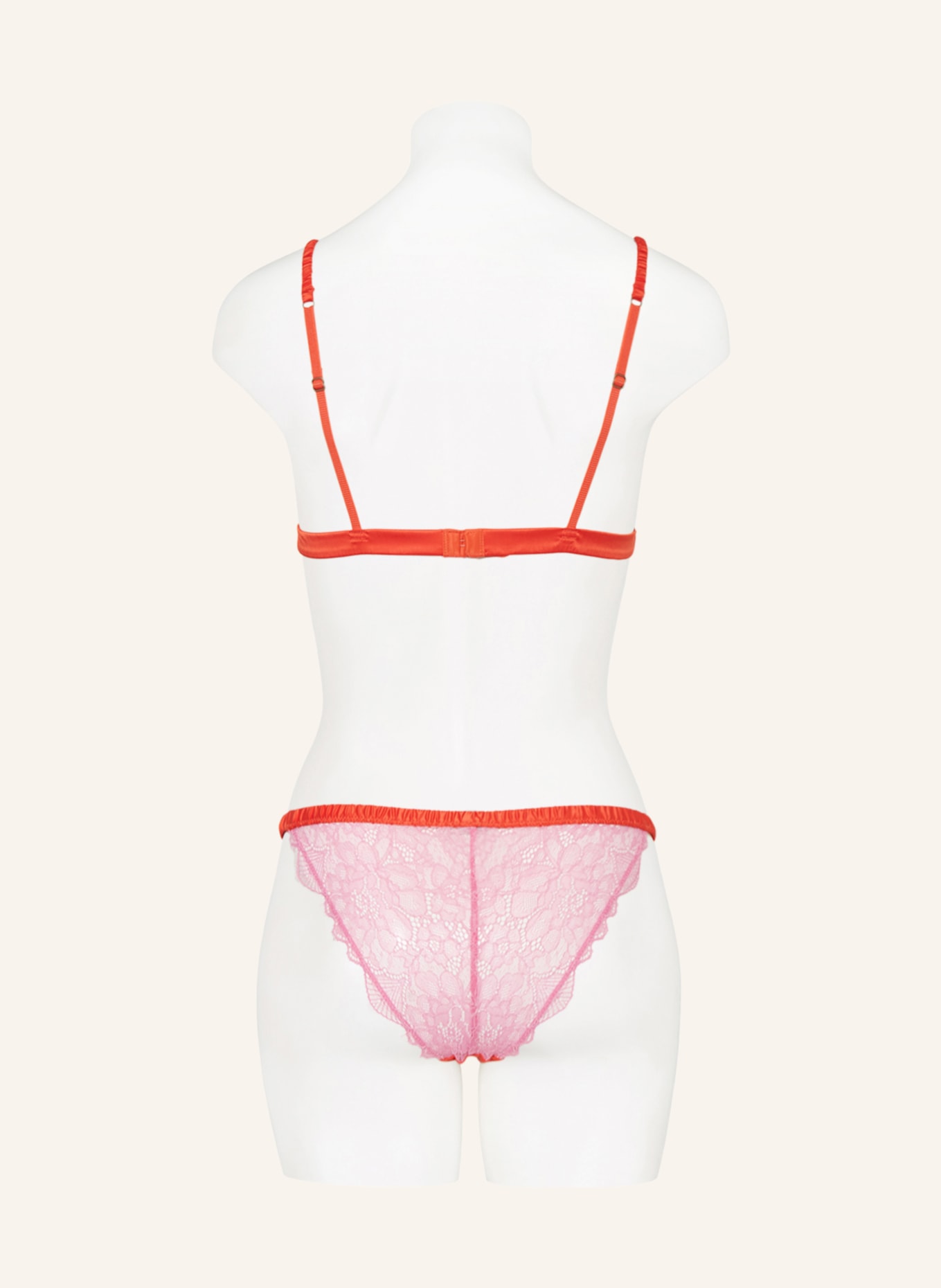 LOVE Stories Triangle bra BOWIE, Color: RED/ PINK (Image 3)