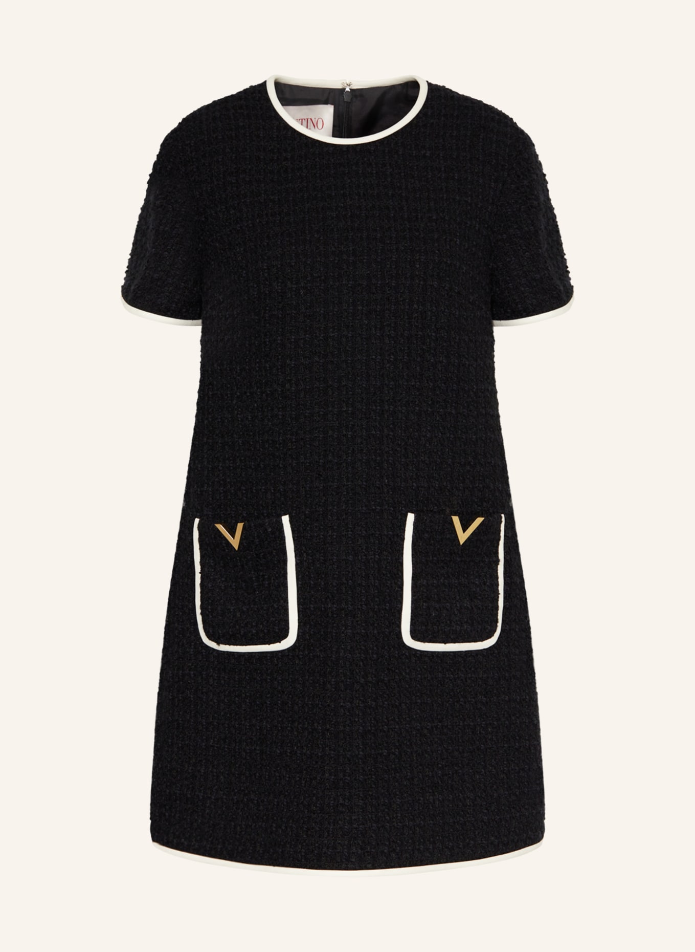 VALENTINO Tweed dress, Color: BLACK (Image 1)