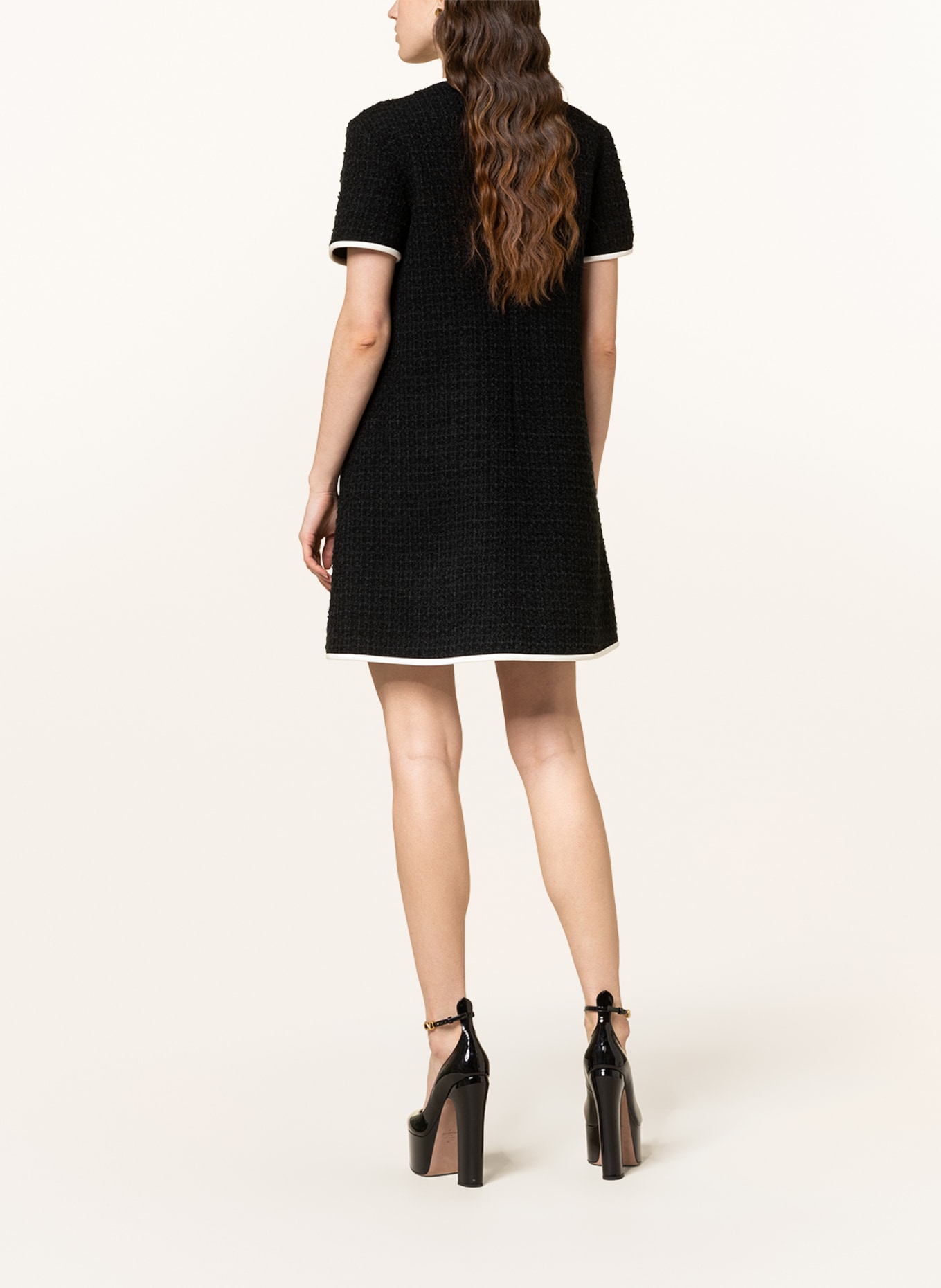 VALENTINO Tweed dress, Color: BLACK (Image 3)