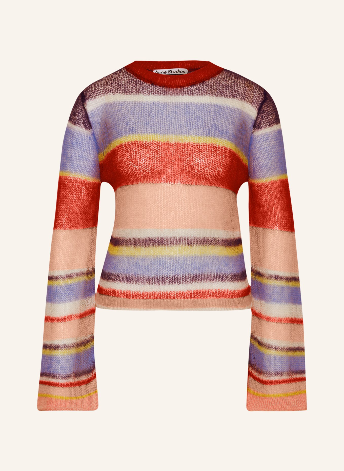 Acne Studios Sweater with mohair, Color: BLUE/ LIGHT PINK/ YELLOW (Image 1)
