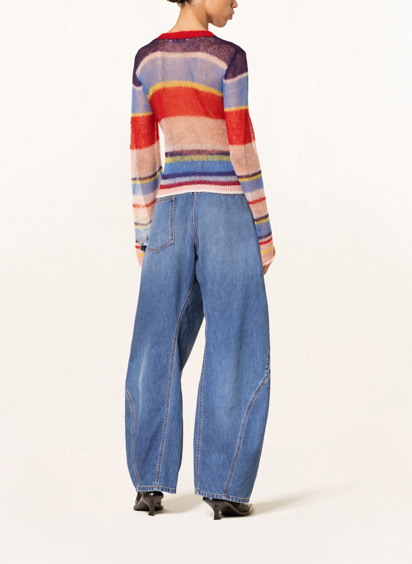 Acne Studios Sweater with mohair, Color: BLUE/ LIGHT PINK/ YELLOW (Image 3)