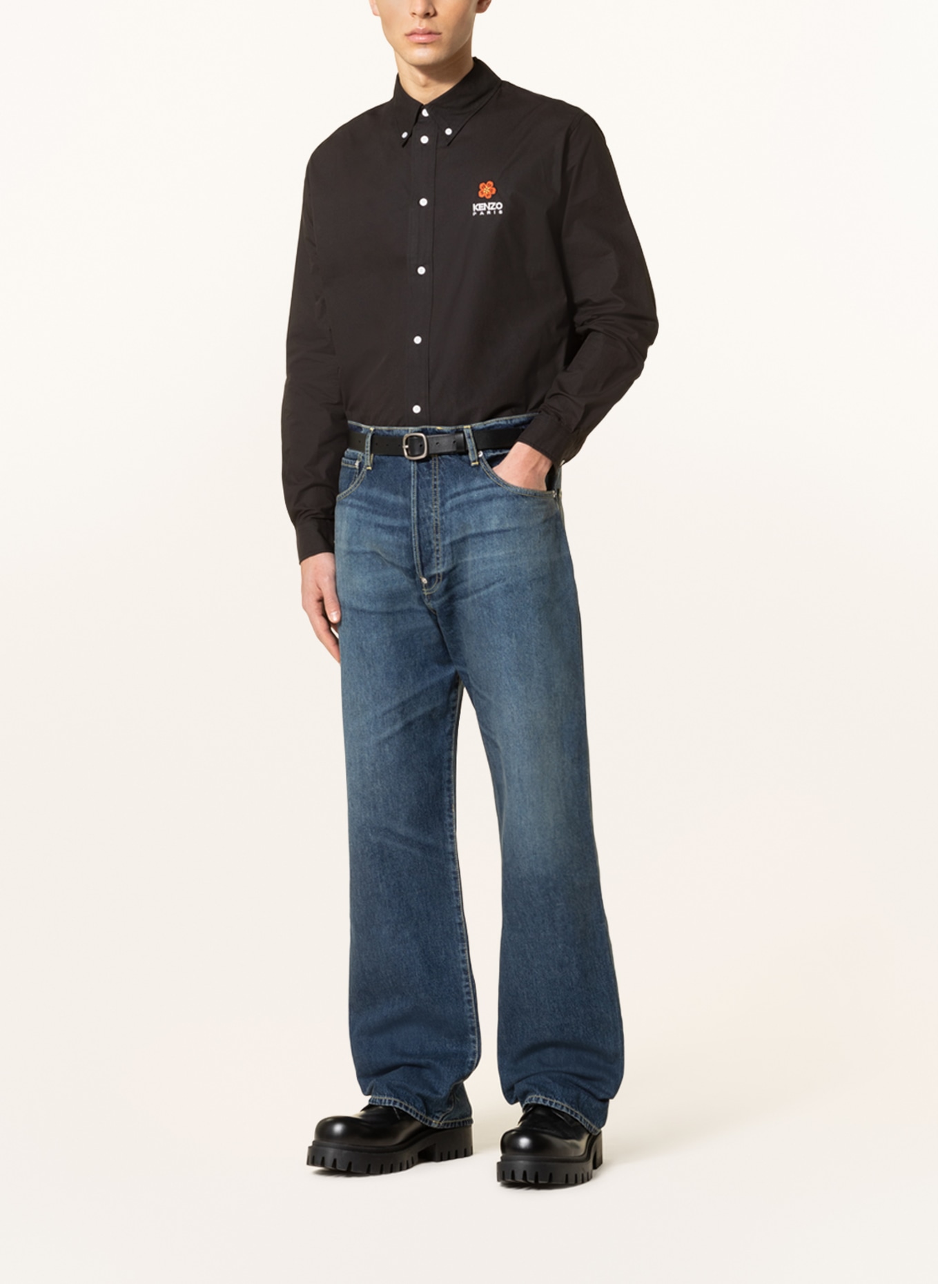 KENZO Shirt comfort fit, Color: BLACK (Image 2)
