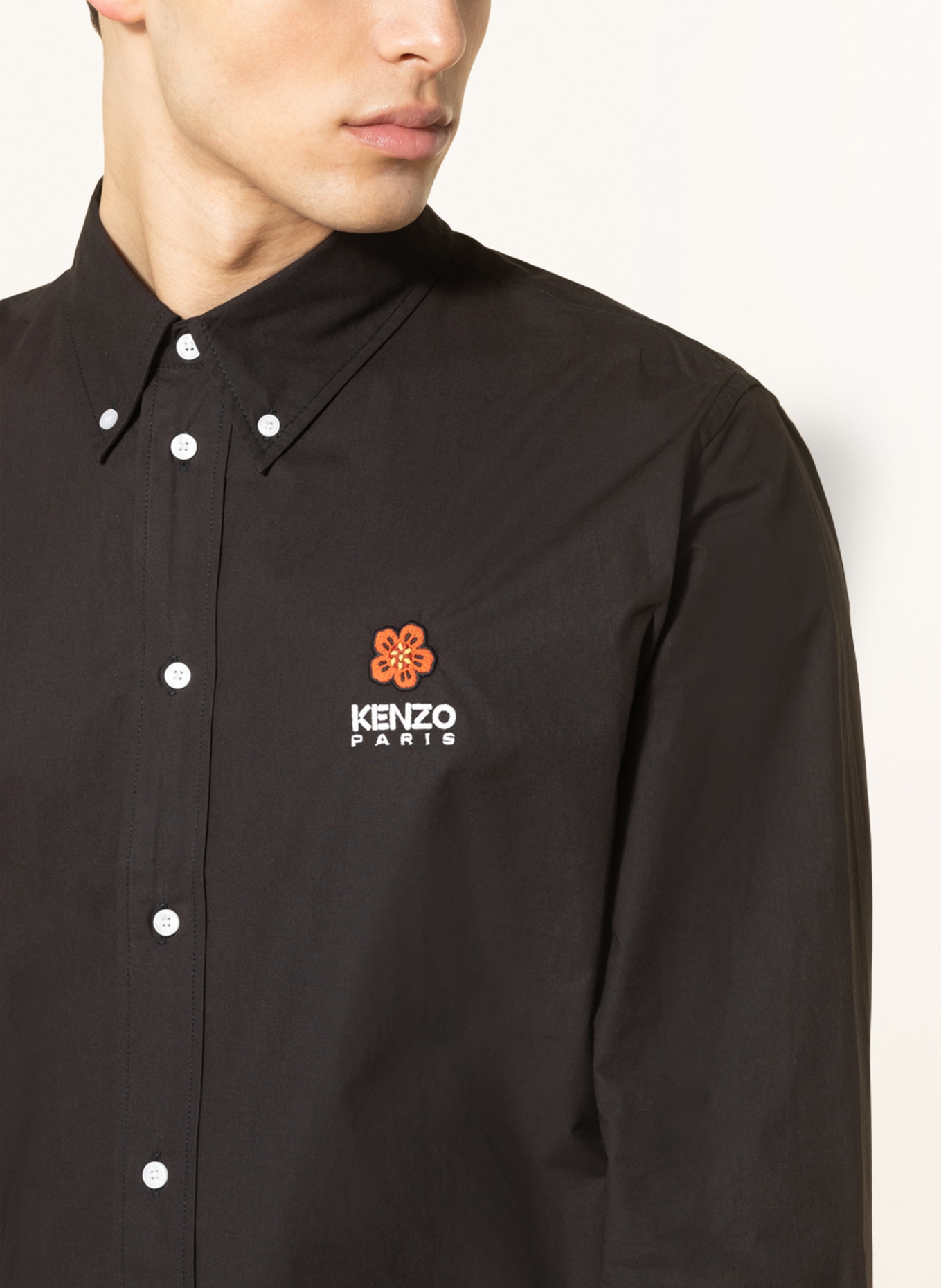 KENZO Shirt comfort fit, Color: BLACK (Image 4)