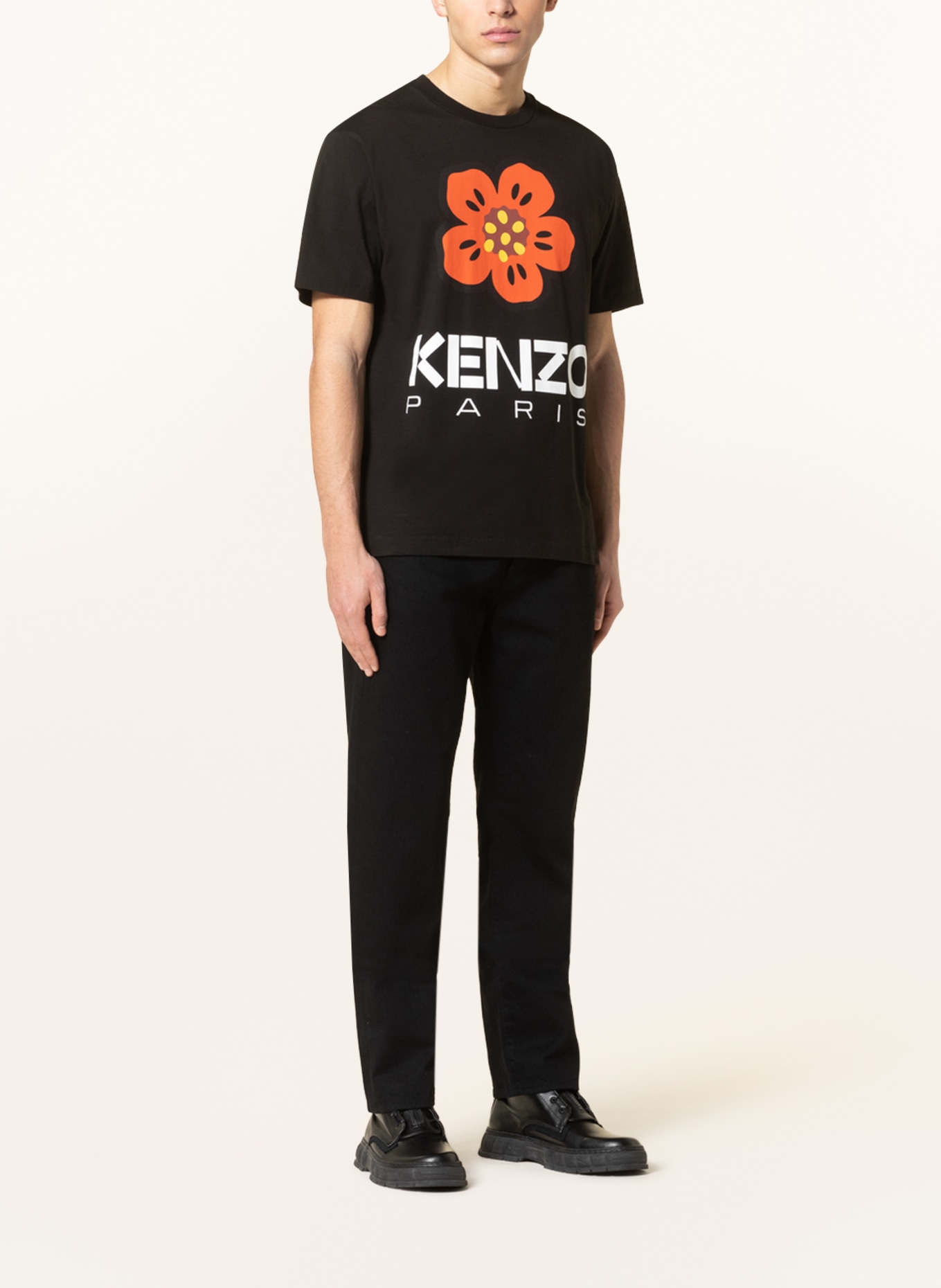 KENZO T-shirt BOKE FLOWER, Kolor: CZARNY/ BIAŁY (Obrazek 2)