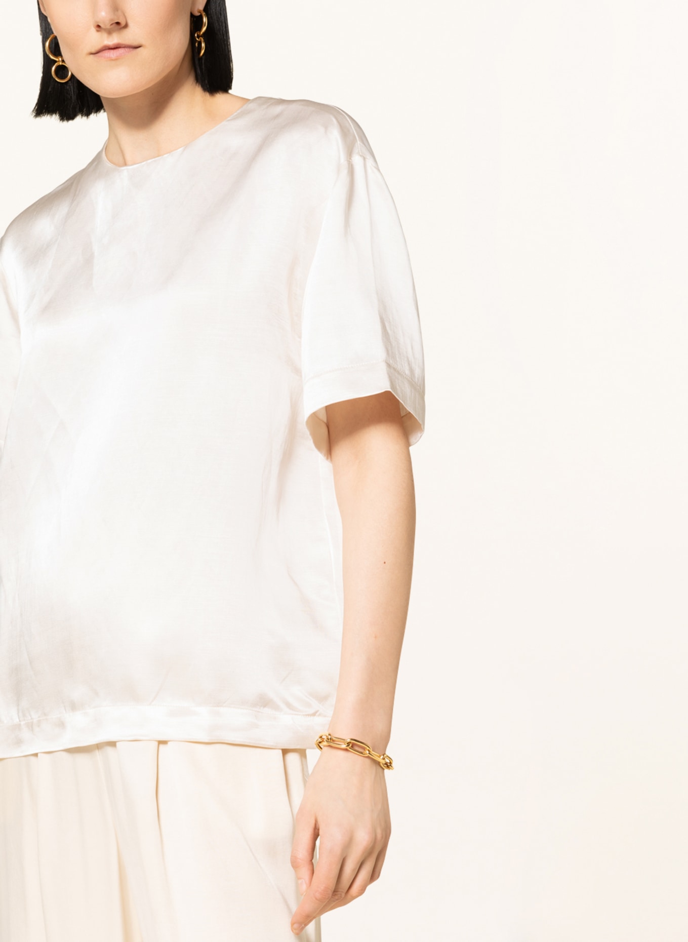 ayen Shirt blouse with linen, Color: CREAM (Image 4)