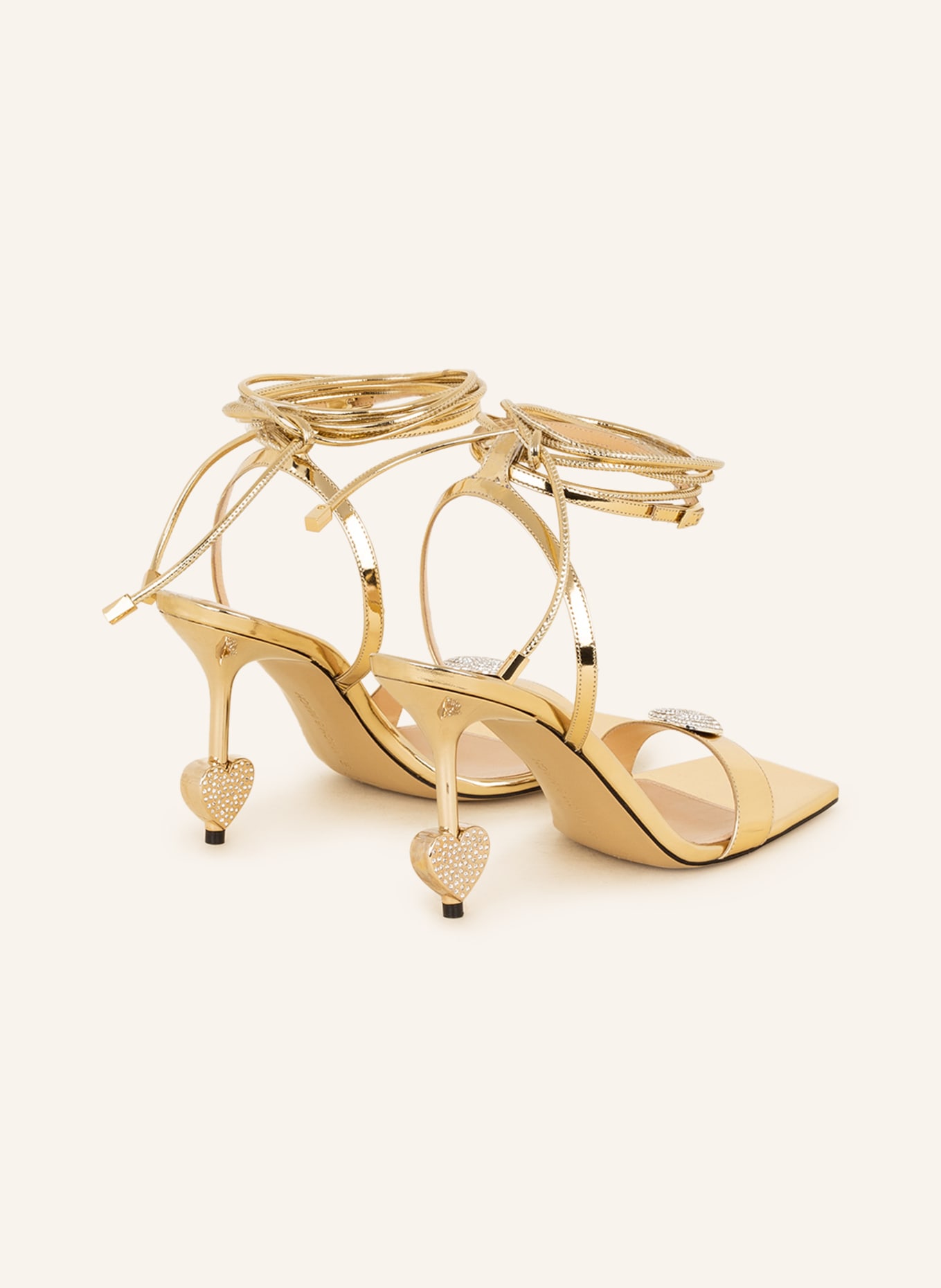 MACH & MACH Sandals AMBER with decorative gems, Color: GOLD (Image 2)