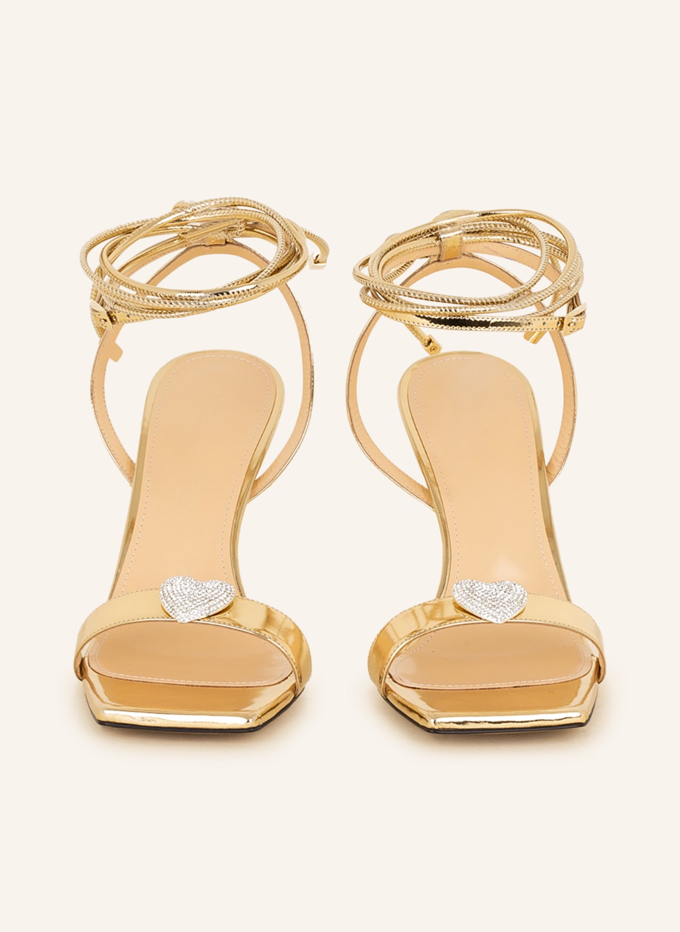 MACH & MACH Sandals AMBER with decorative gems, Color: GOLD (Image 3)