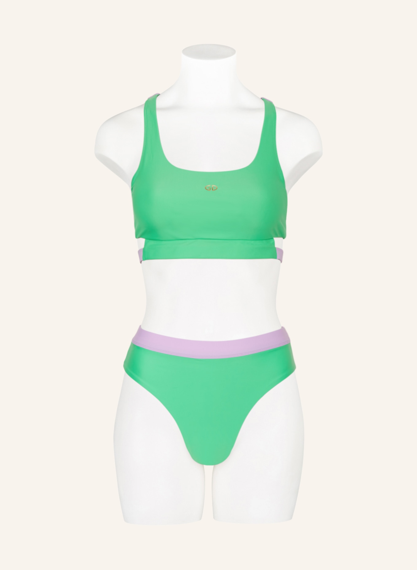 GOLDBERGH High-Waist-Bikini-Hose SEA, Farbe: HELLGRÜN/ HELLLILA (Bild 2)