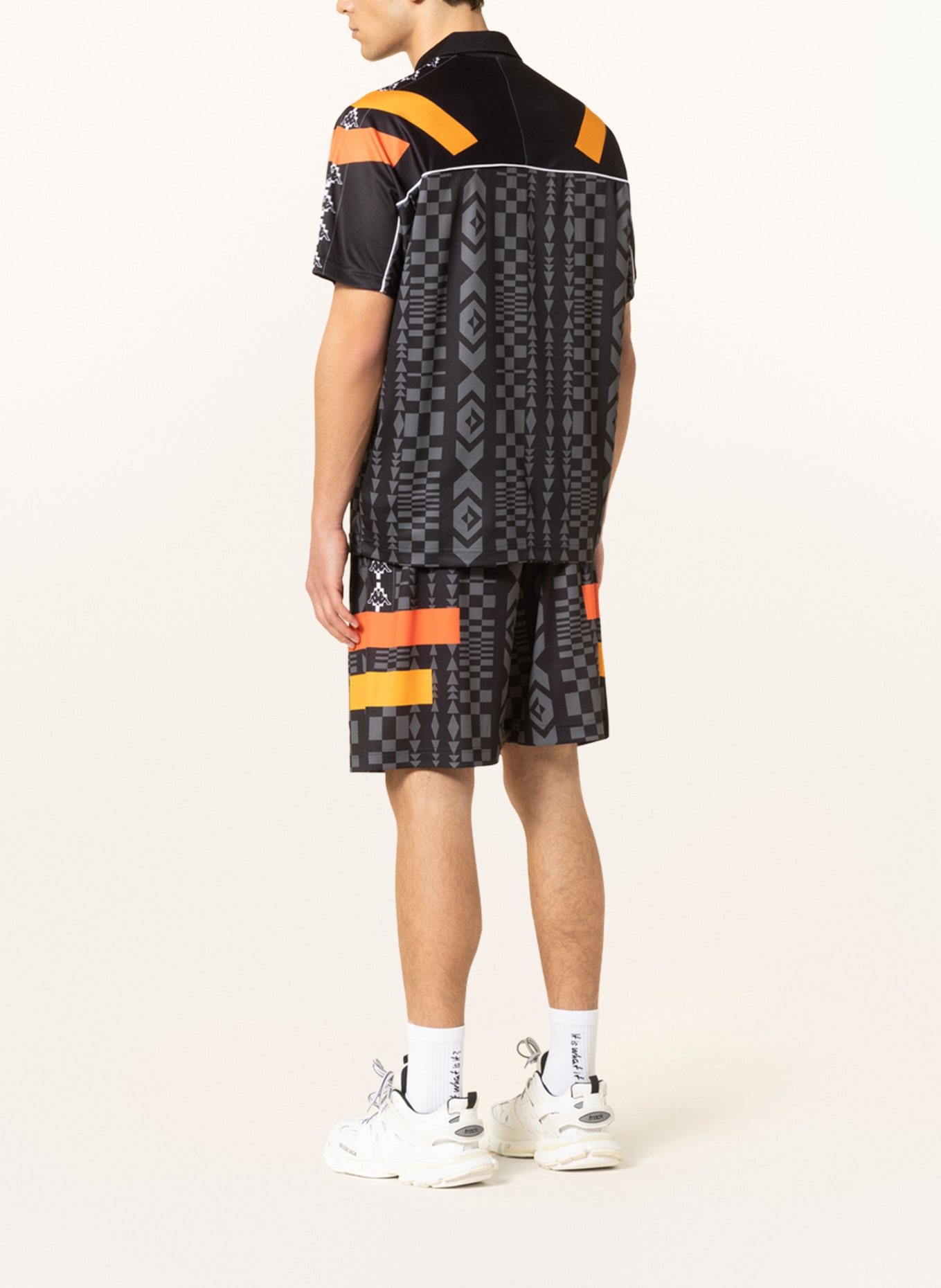 Louis Vuitton Orange Bandana Bleached Track Shorts