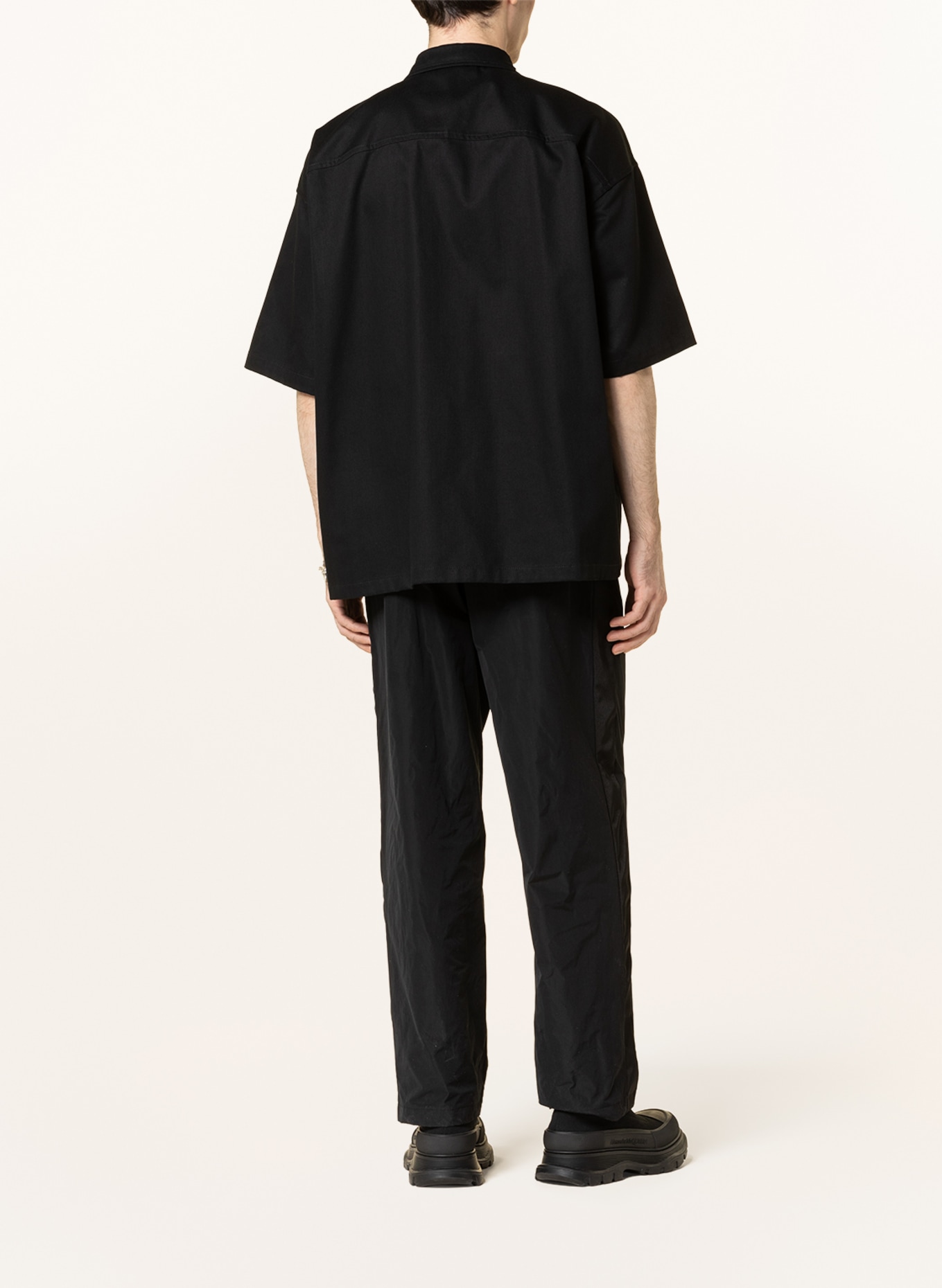 AMBUSH Short sleeve shirt comfort fit, Color: BLACK/ ORANGE/ NEON GREEN (Image 3)