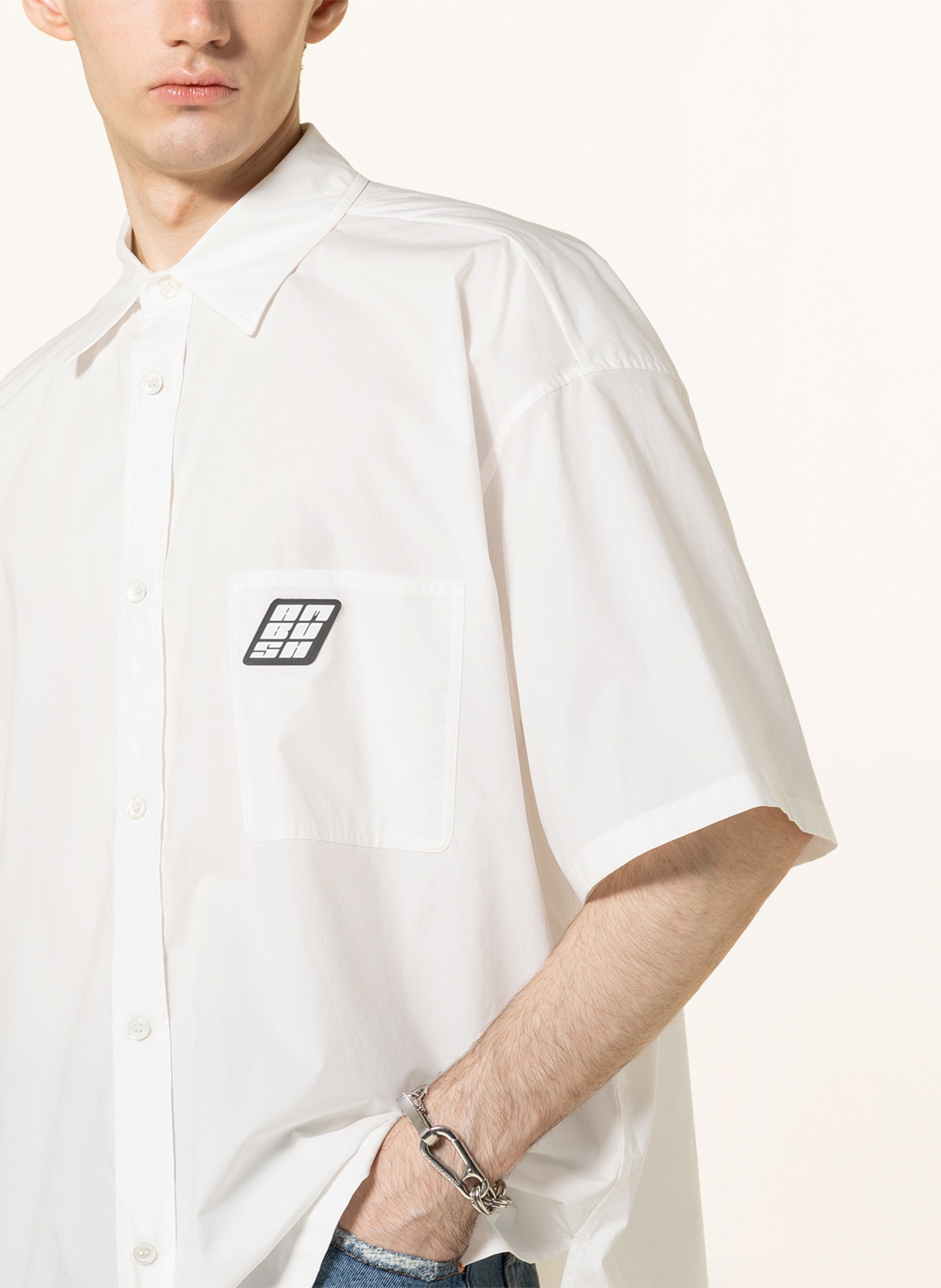 AMBUSH Košile s krátkým rukávem Comfort Fit, Barva: BÍLÁ (Obrázek 4)