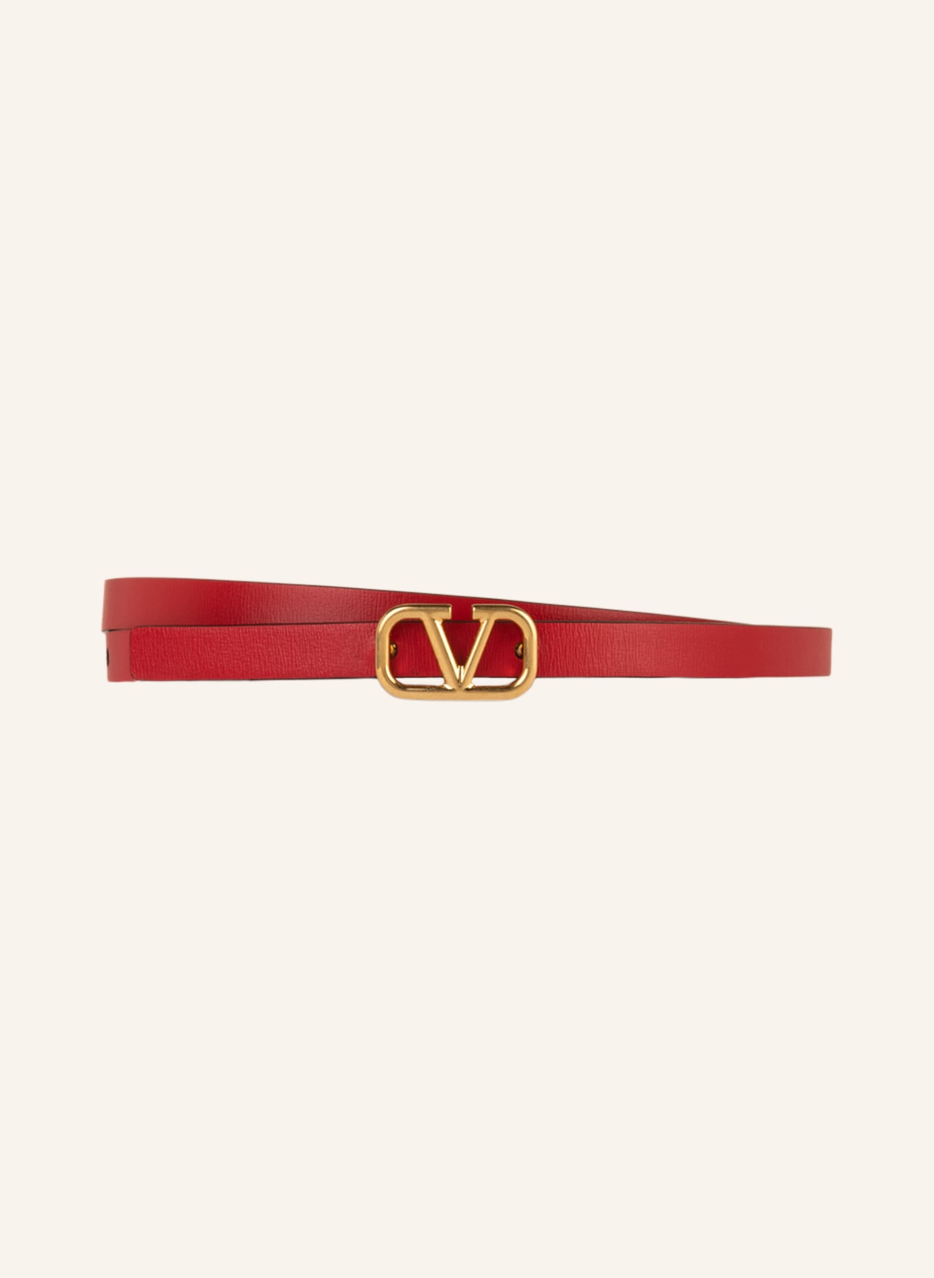 VALENTINO GARAVANI Reversible leather belt, Color: BLACK/ RED (Image 2)