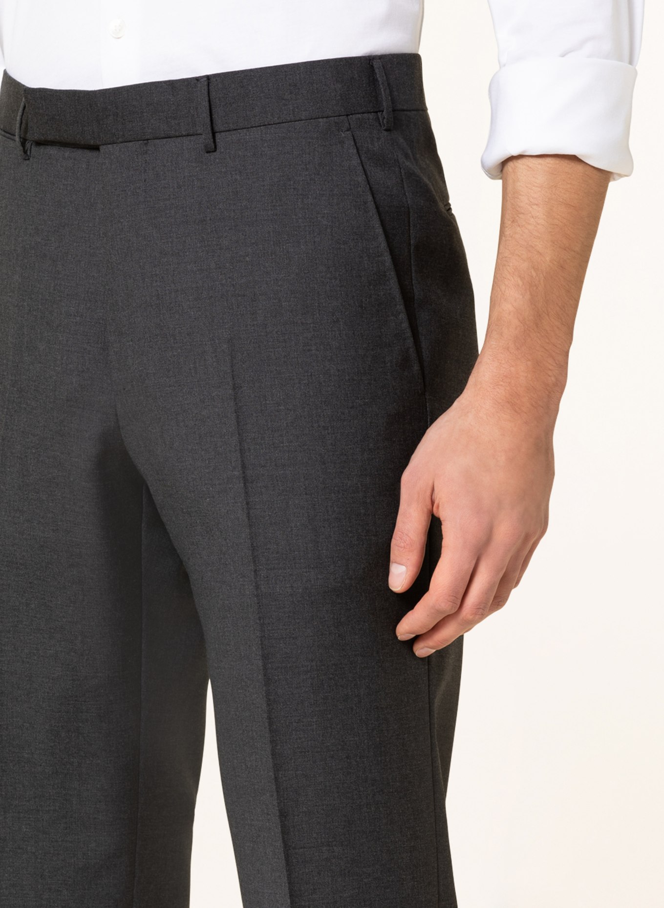 ZEGNA Spodnie slim fit, Kolor: CZIEMNOSZARY (Obrazek 5)