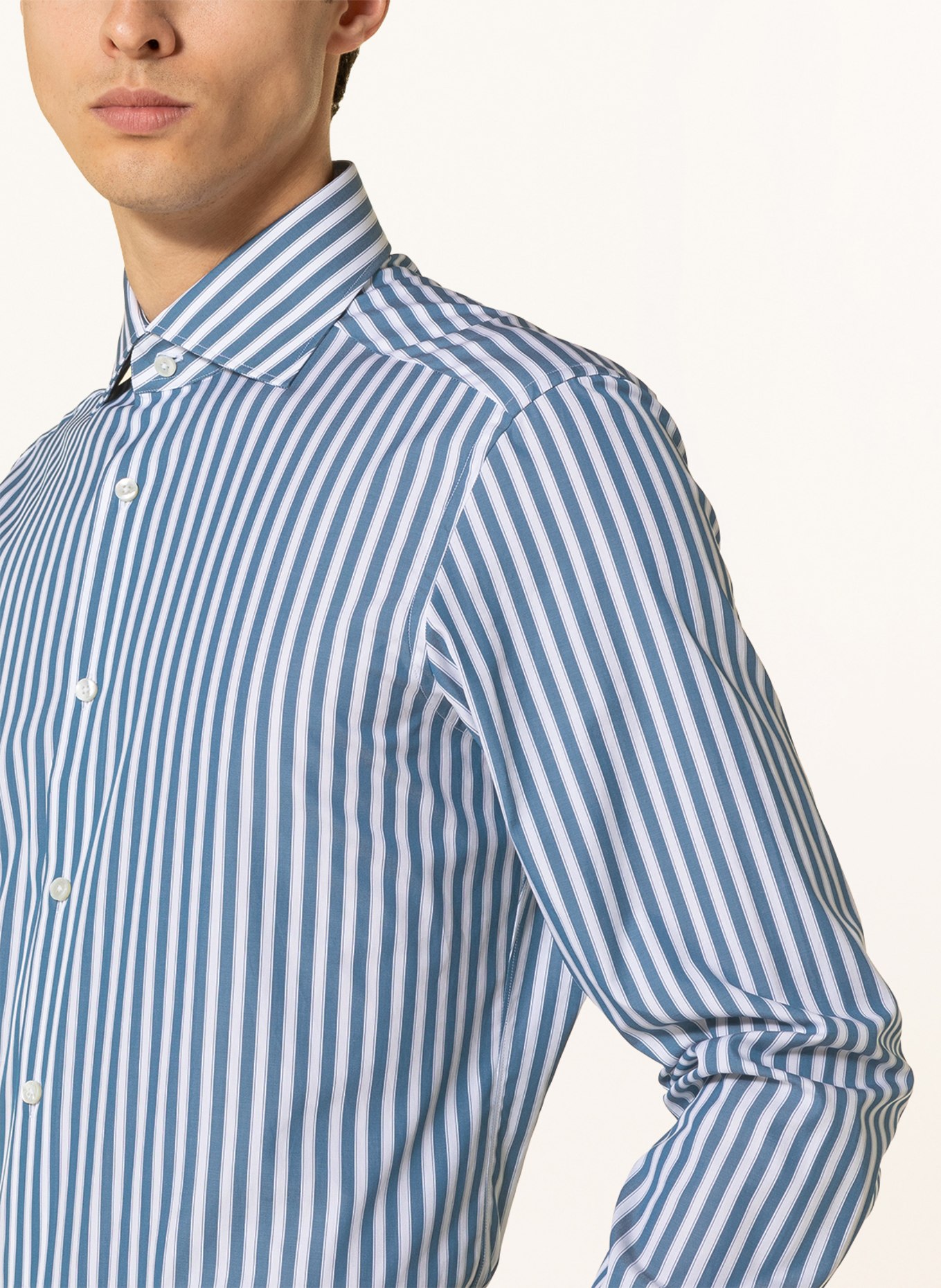 ZEGNA Shirt TROFEO™ regular fit, Color: BLUE/ WHITE (Image 4)