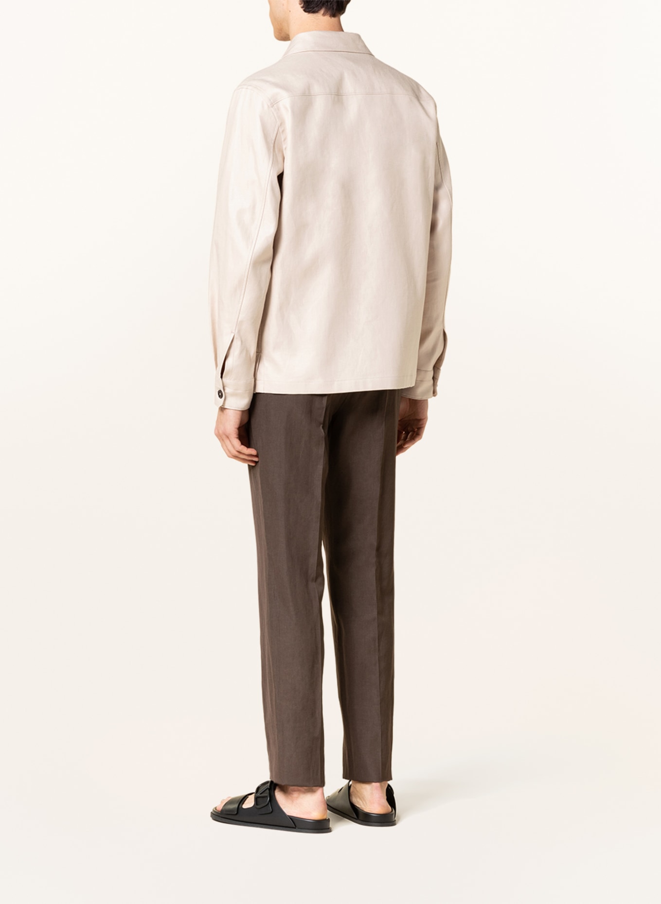 ZEGNA Linen overshirt, Color: BEIGE (Image 3)