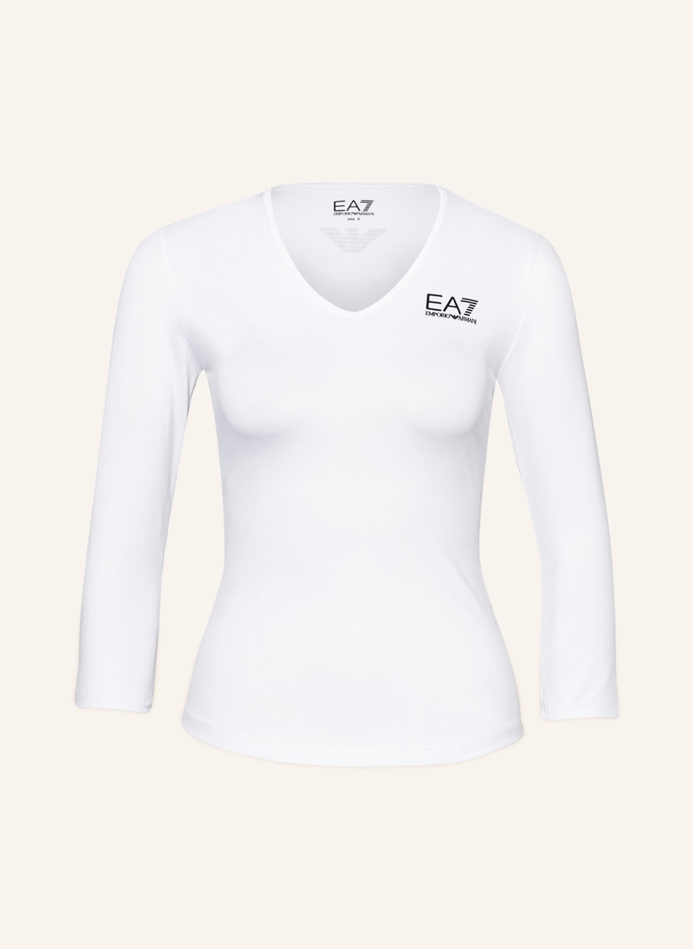 EA7 EMPORIO ARMANI Tričko s dlouhým rukávem, Barva: BÍLÁ (Obrázek 1)
