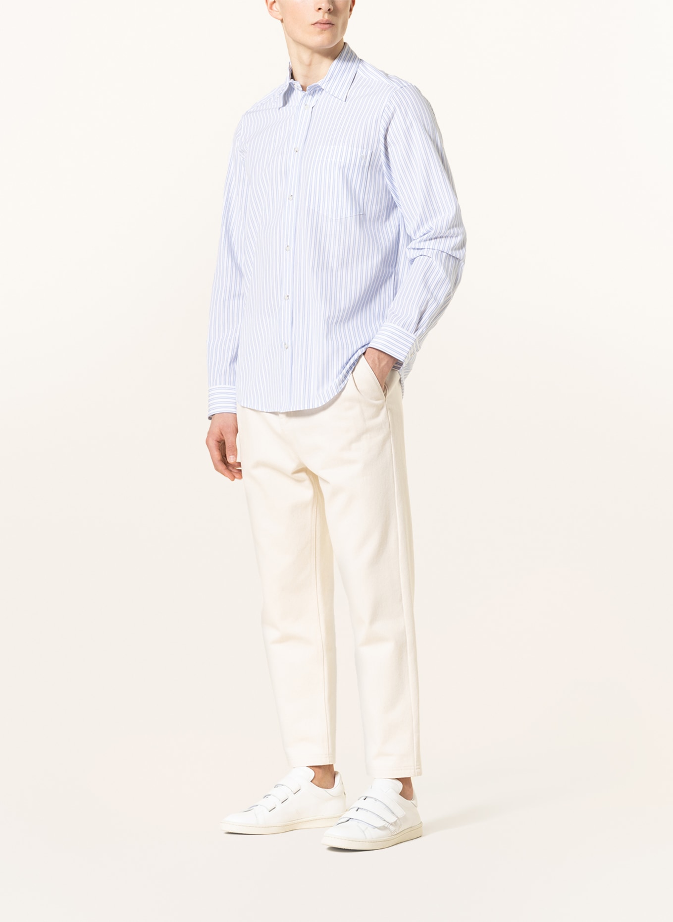 Nanushka Shirt KALEB comfort fit, Color: WHITE/ LIGHT BLUE (Image 2)