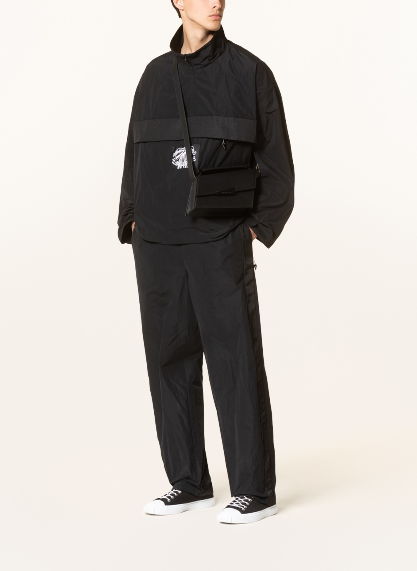 Acne Studios Trousers regular fit with tuxedo stripes, Color: BLACK (Image 2)