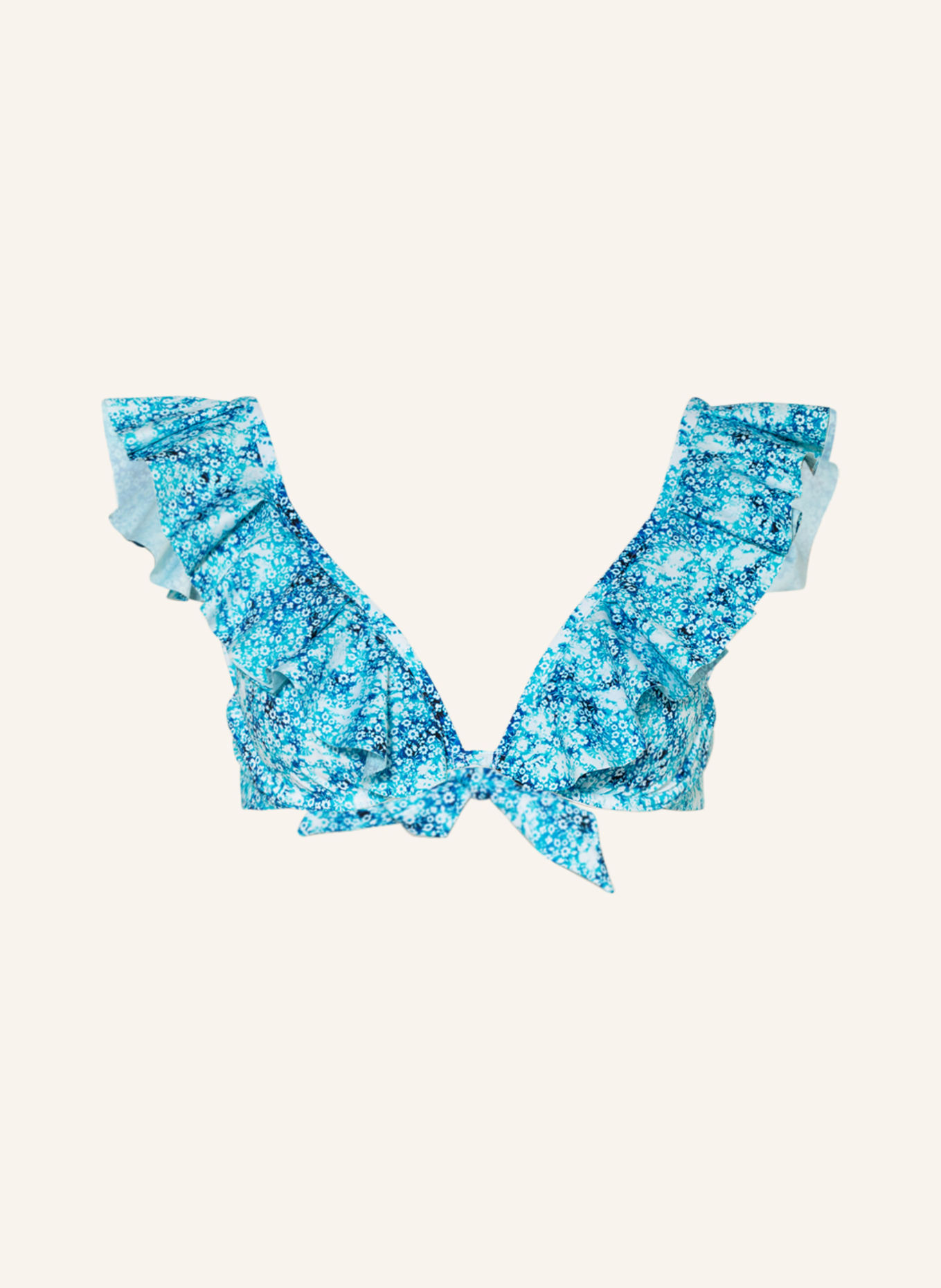 VILEBREQUIN Bügel-Bikini-Top FLOWER TIE & DIE LIZZY, Farbe: TÜRKIS/ WEISS/ BLAU (Bild 1)