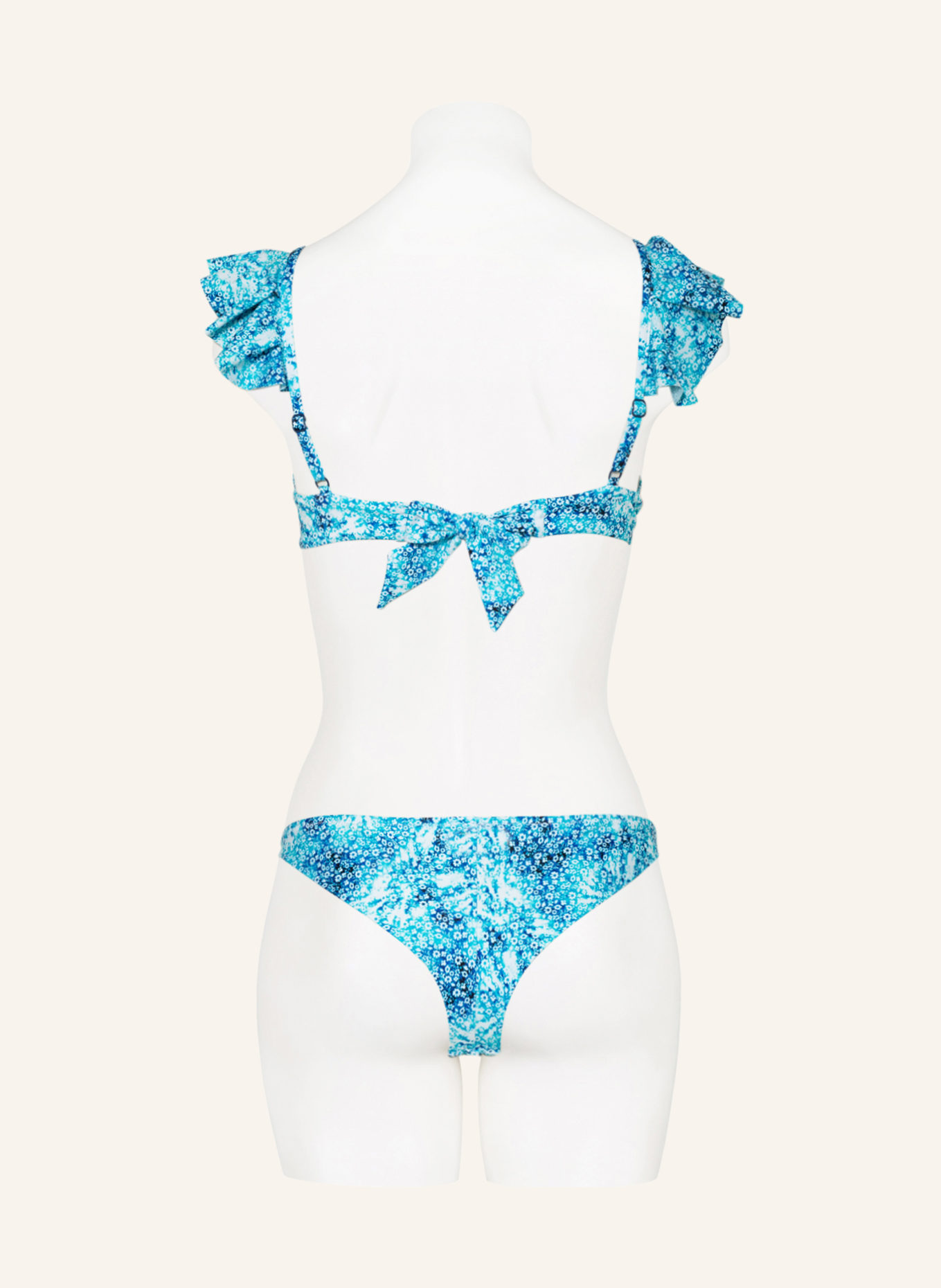 VILEBREQUIN Underwired bikini top FLOWER TIE & DIE LIZZY, Color: TURQUOISE/ WHITE/ BLUE (Image 3)
