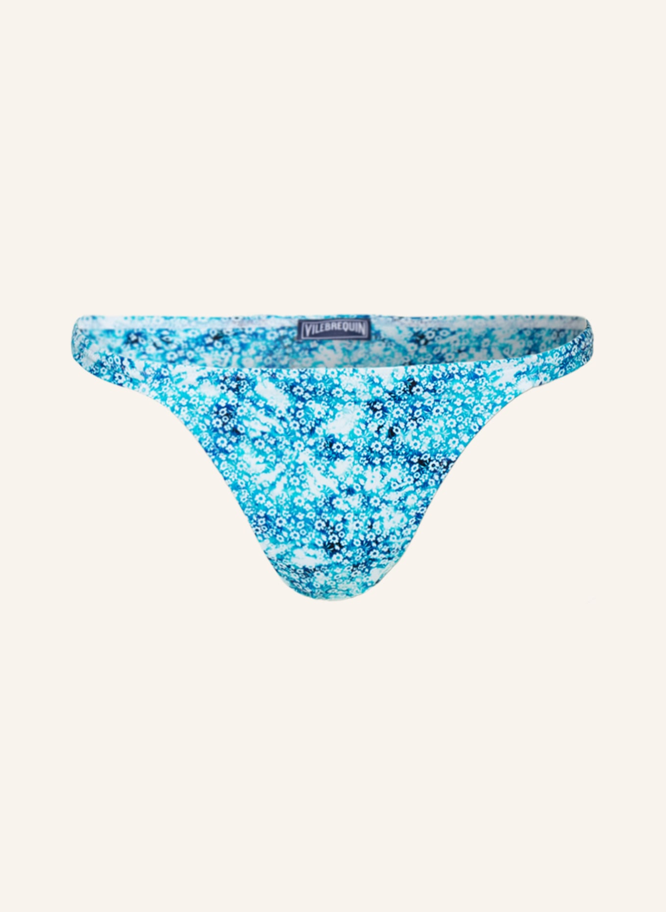 VILEBREQUIN Bralette bikini top FLOWERS TIE & DIE FRAZ, Color: TURQUOISE/ WHITE/ BLUE (Image 1)