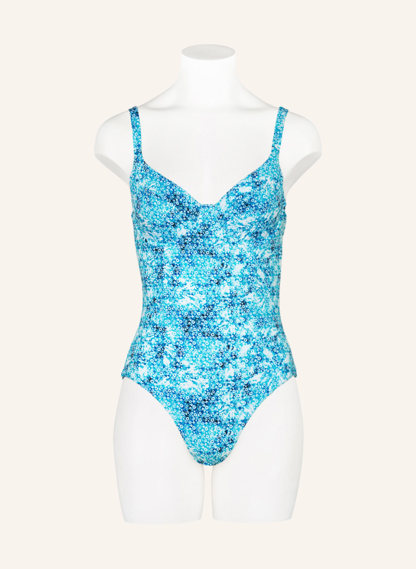 VILEBREQUIN Swimsuit FLOWERS TIE & DIE LEONITA, Color: TURQUOISE/ WHITE/ BLUE (Image 2)